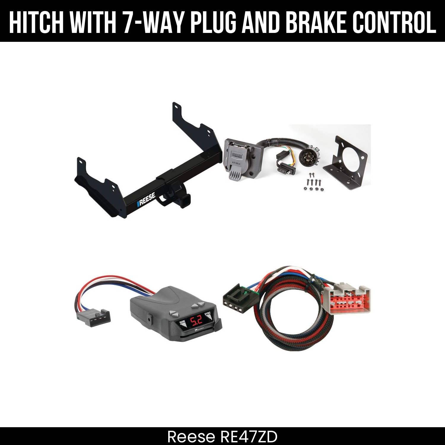 Trailer Hitch , 7-Way , Tekonsha Brakeman IV Brake Control