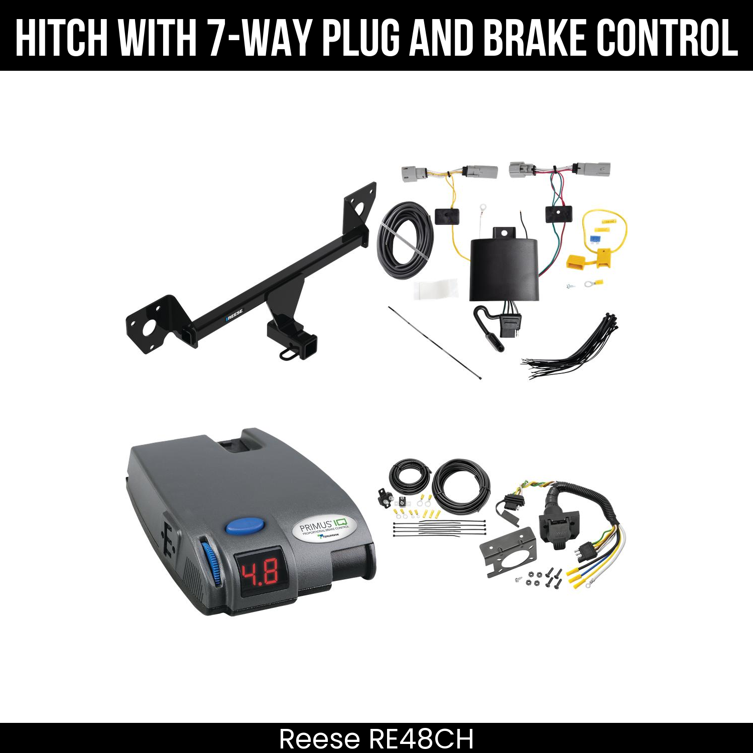 Trailer Hitch , 7-Way , Tekonsha Primus IQ Brake Control