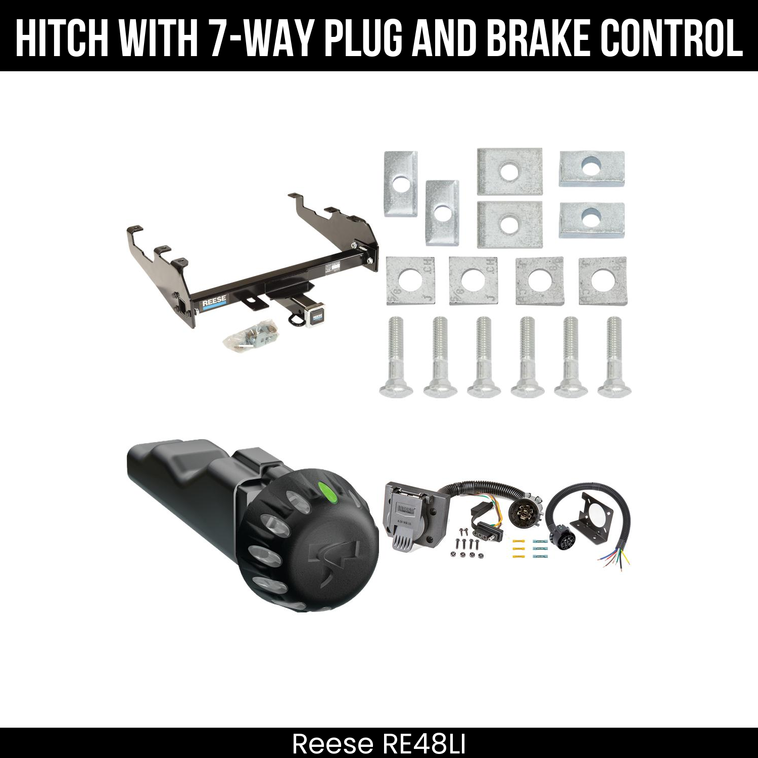 Reese RE48LI Hitch With 7 Way Plug And Brake Control Bundle Featureimg