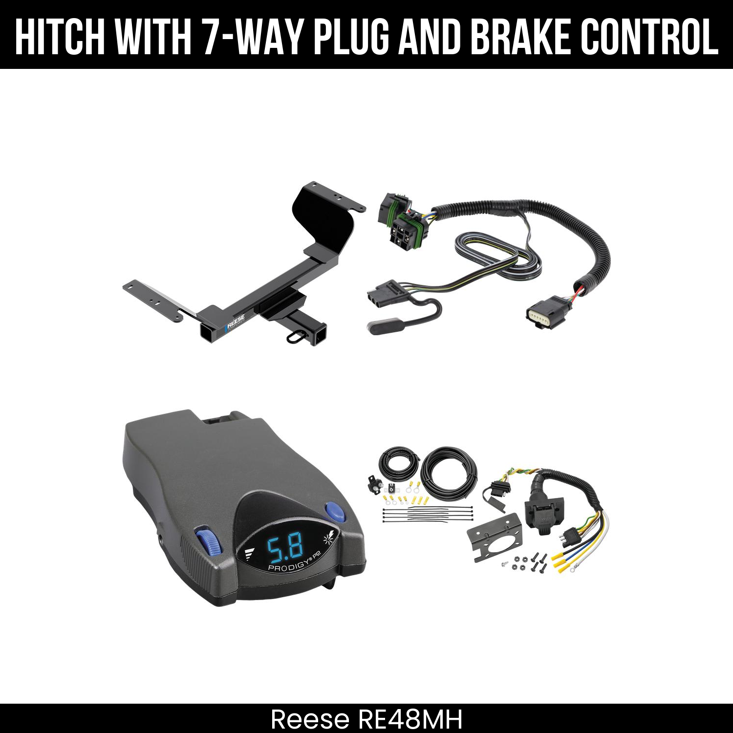 Trailer Hitch , 7-Way , Tekonsha Prodigy P2 Brake Control