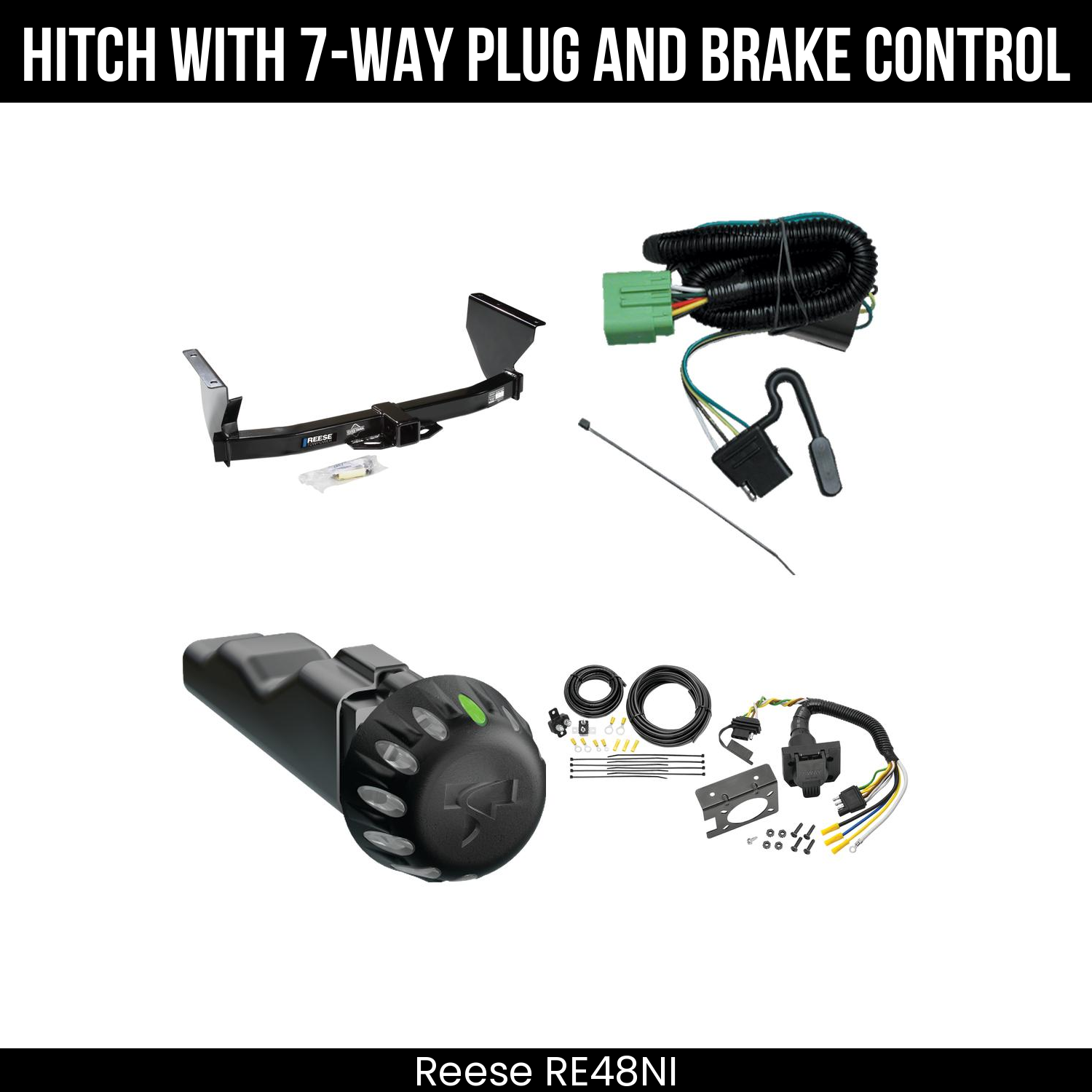 Reese RE48NI Hitch With 7 Way Plug And Brake Control Bundle Featureimg