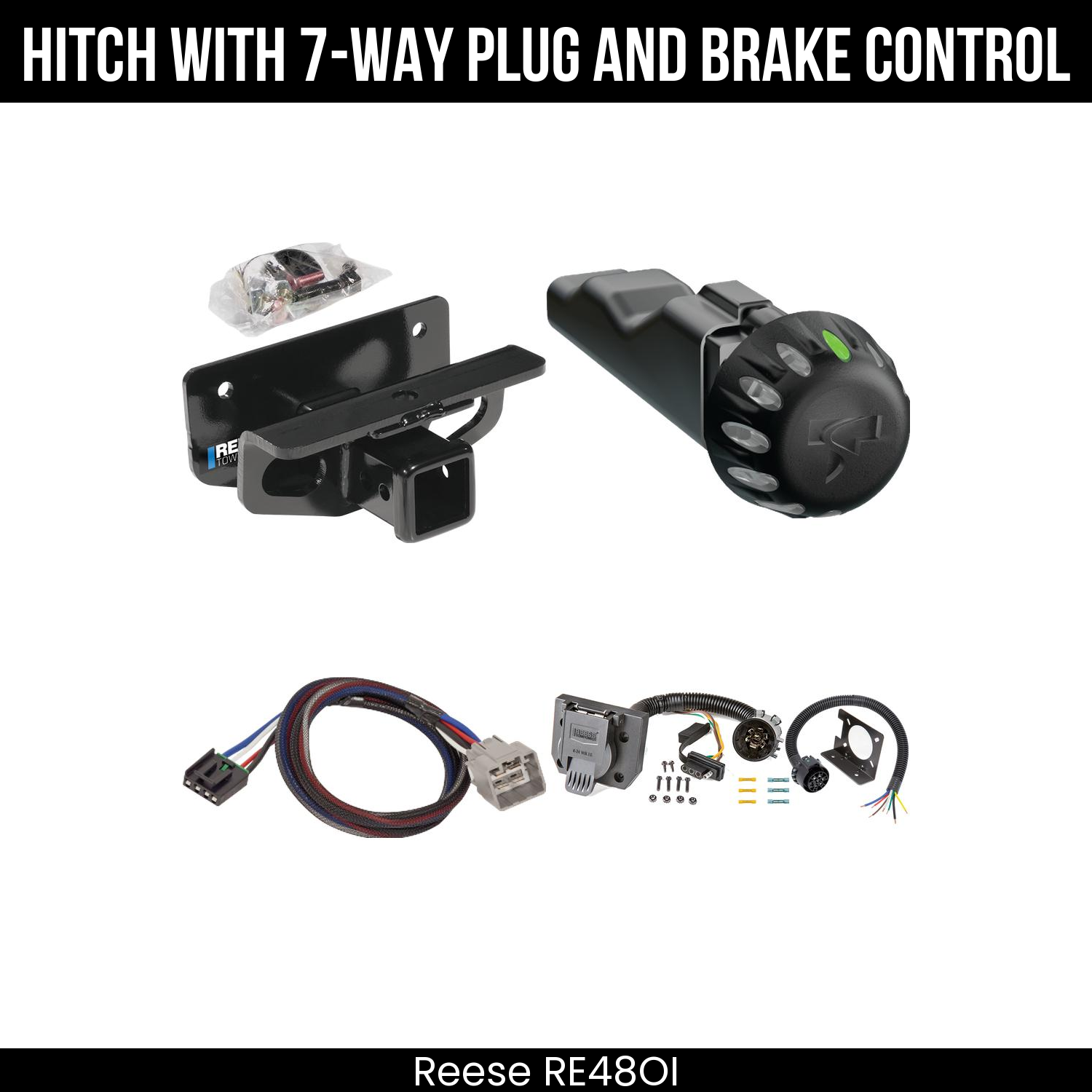 Reese RE48OI Hitch With 7 Way Plug And Brake Control Bundle Featureimg