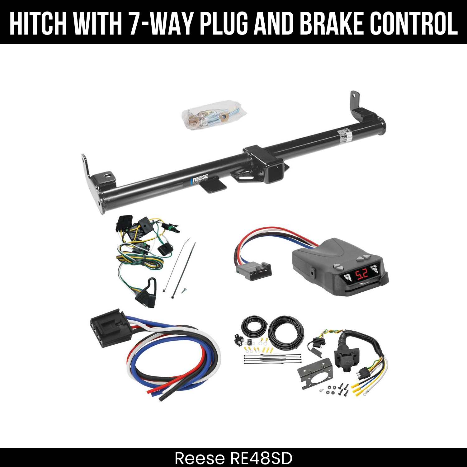 Trailer Hitch , 7-Way , Tekonsha Brakeman IV Brake Control