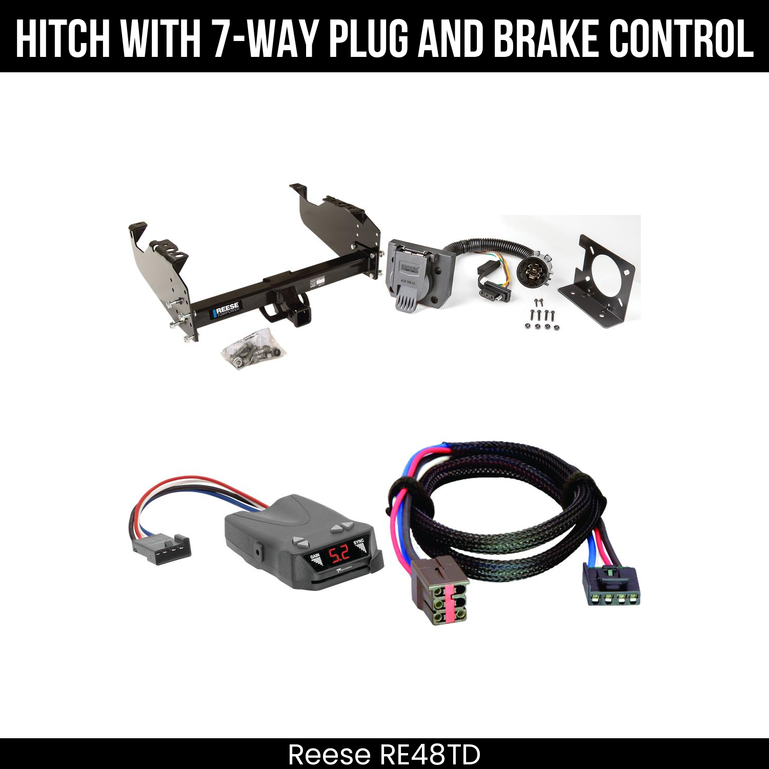 Trailer Hitch , 7-Way , Tekonsha Brakeman IV Brake Control