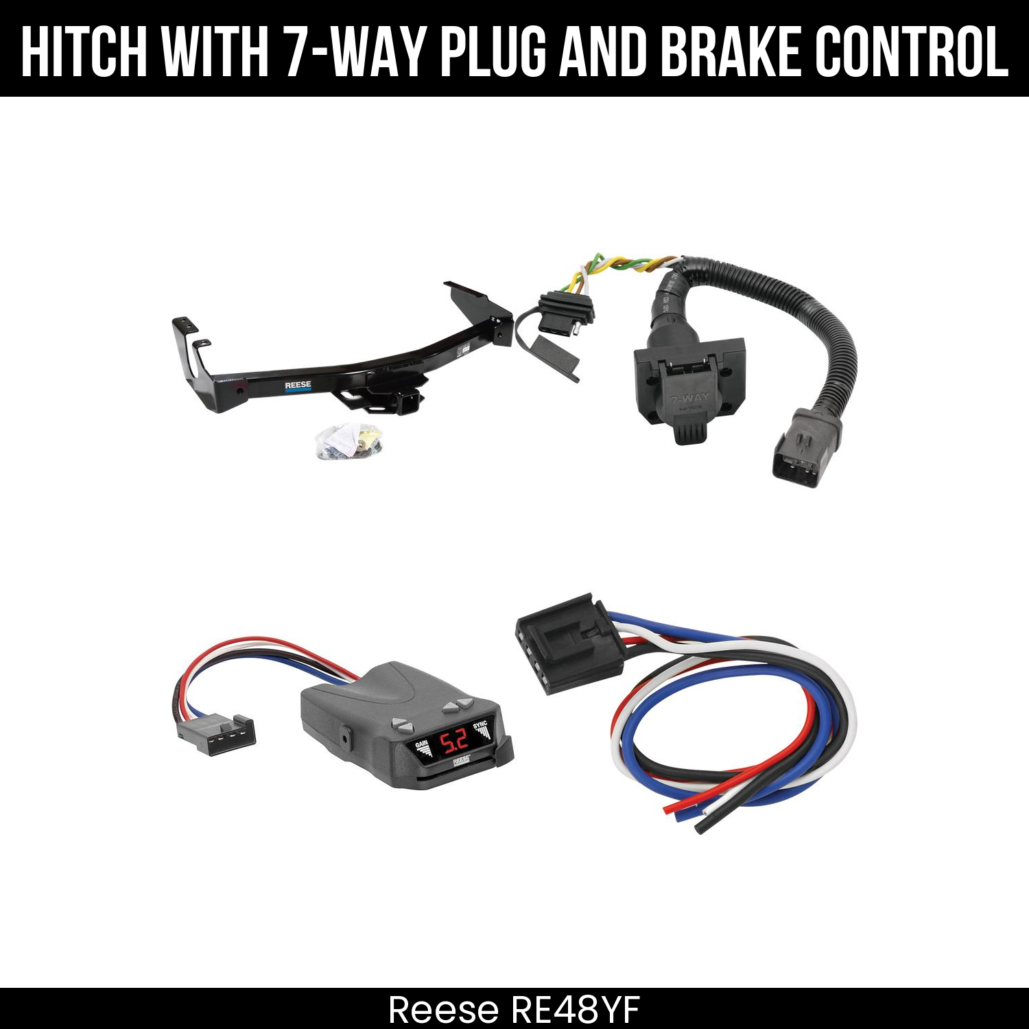 Trailer Hitch , 7-Way , Reese Brakeman IV Brake Control