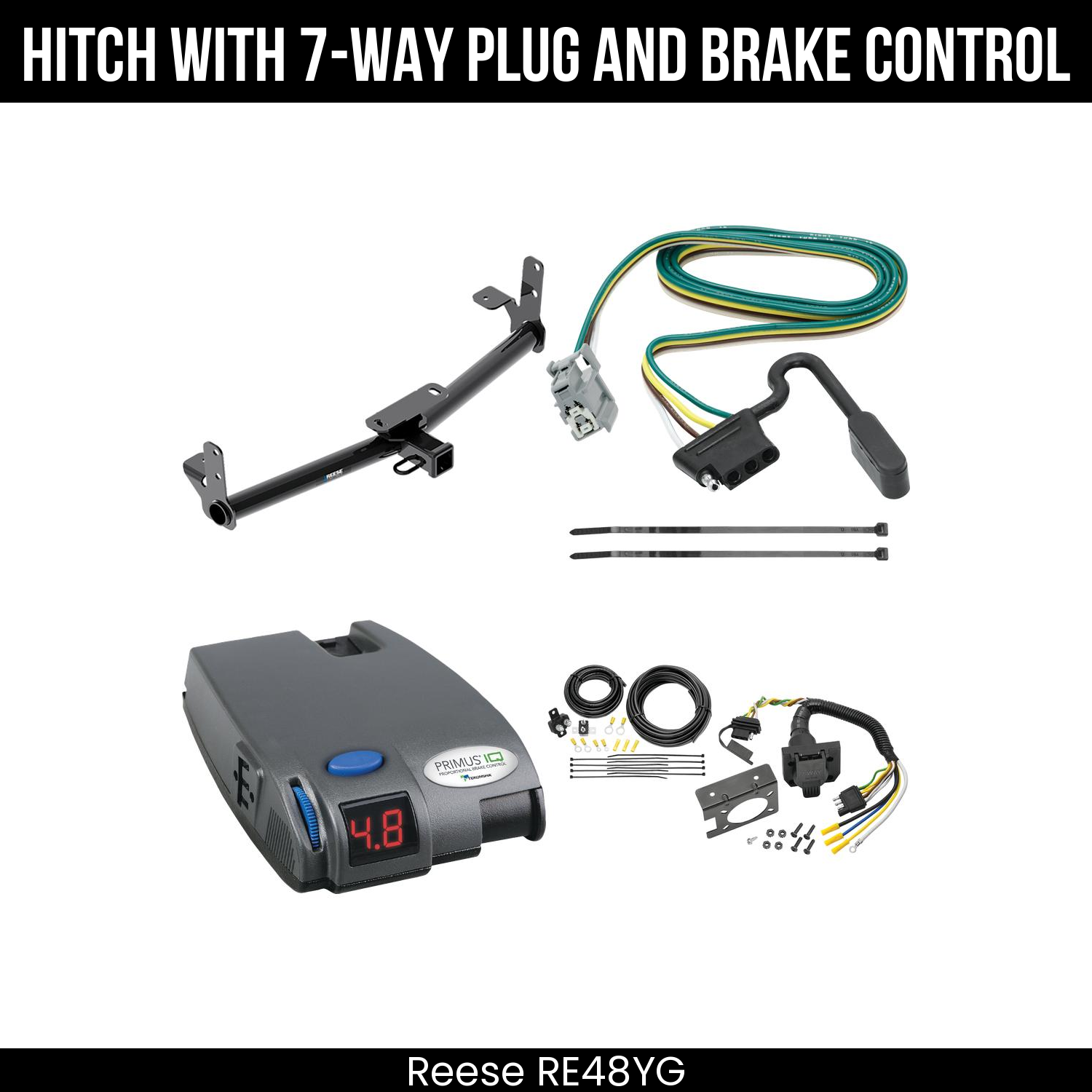 Trailer Hitch , 7-Way , Tekonsha Primus IQ Brake Control