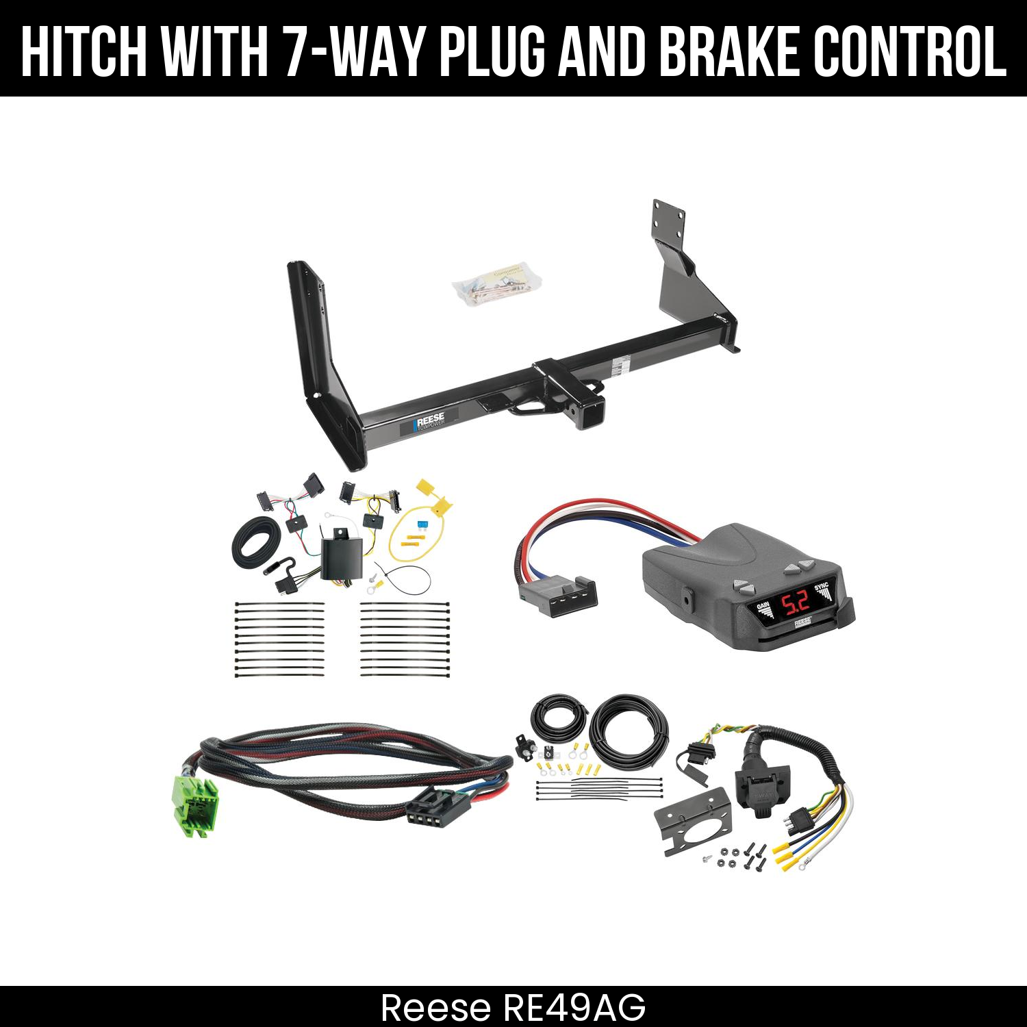 Trailer Hitch , 7-Way , Reese Brakeman IV Brake Control