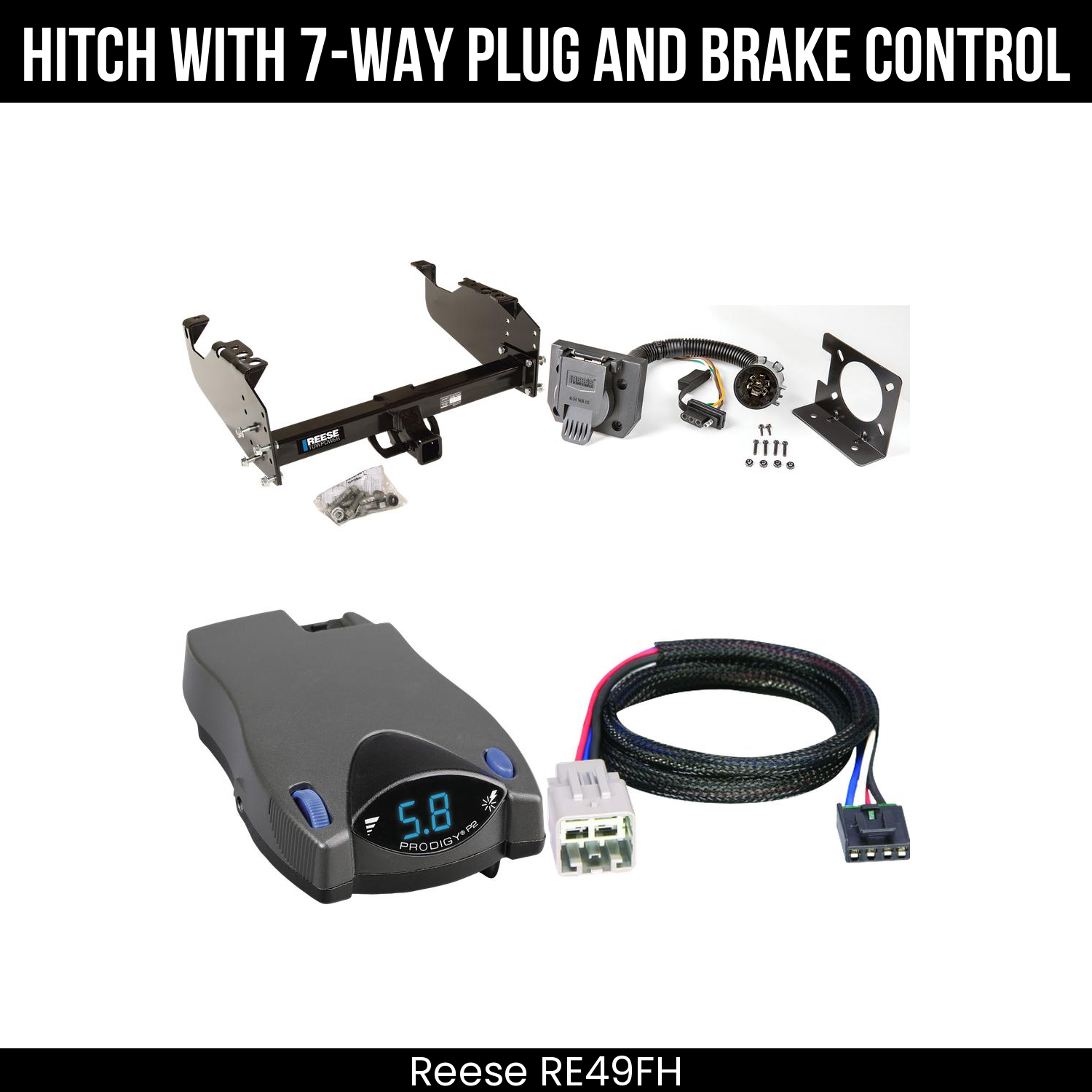 Trailer Hitch , 7-Way , Tekonsha Prodigy P2 Brake Control