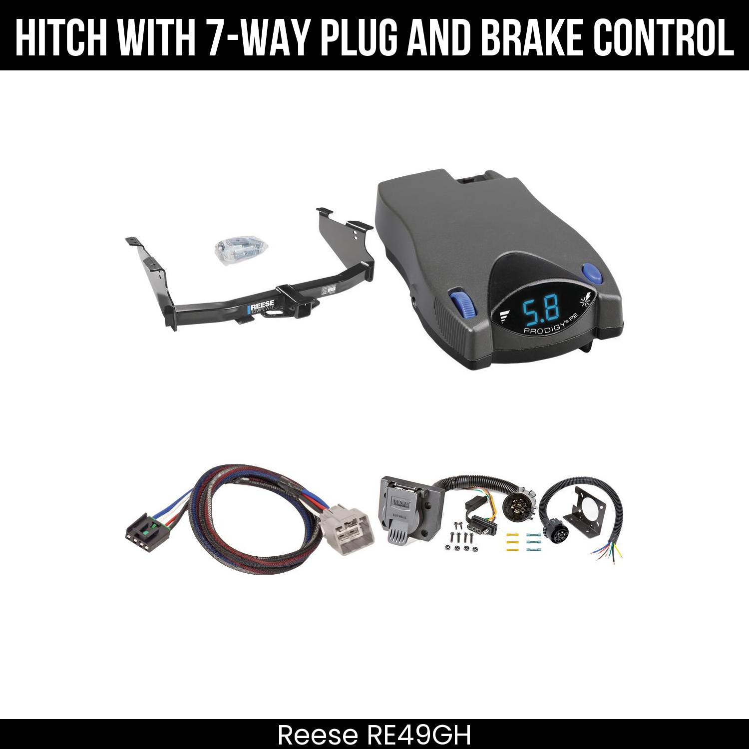 Trailer Hitch , 7-Way , Tekonsha Prodigy P2 Brake Control