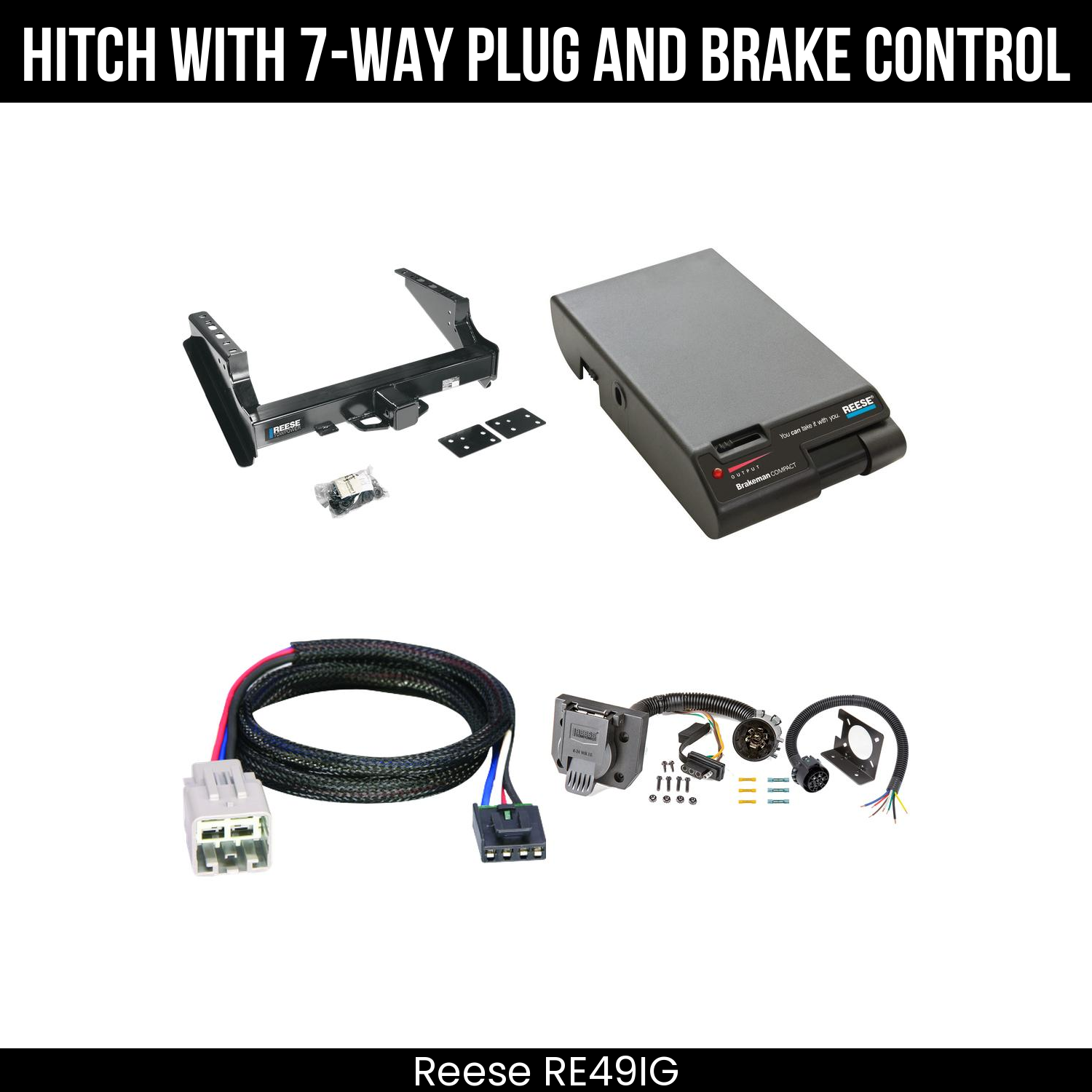 Trailer Hitch , 7-Way , Reese Brakeman Brake Control