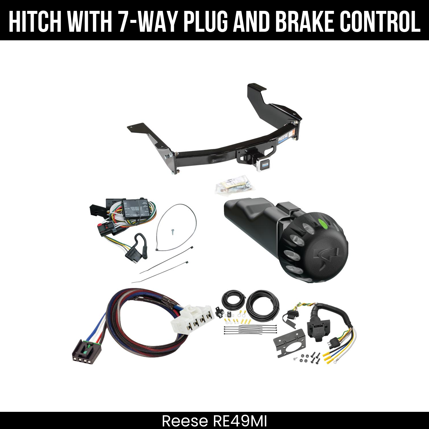 Reese RE49MI Hitch With 7 Way Plug And Brake Control Bundle Featureimg