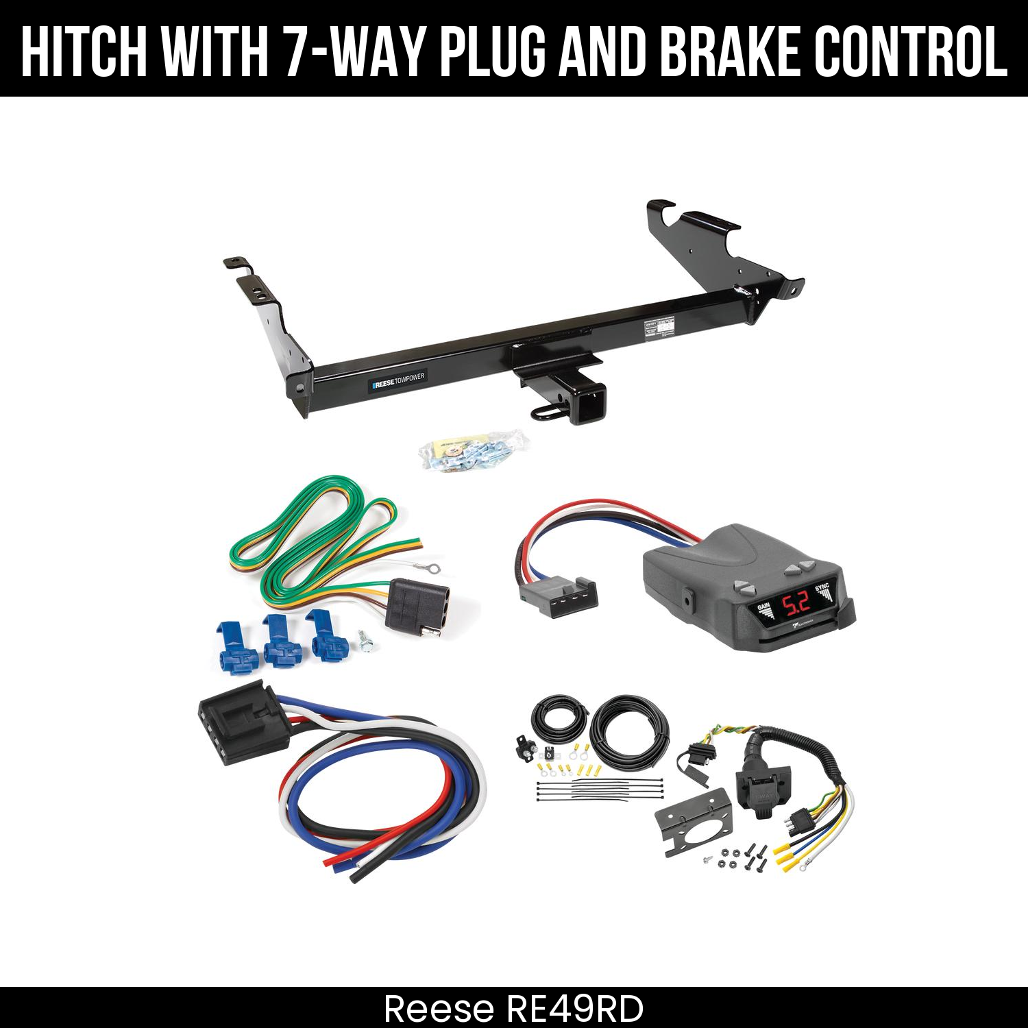 Trailer Hitch , 7-Way , Tekonsha Brakeman IV Brake Control