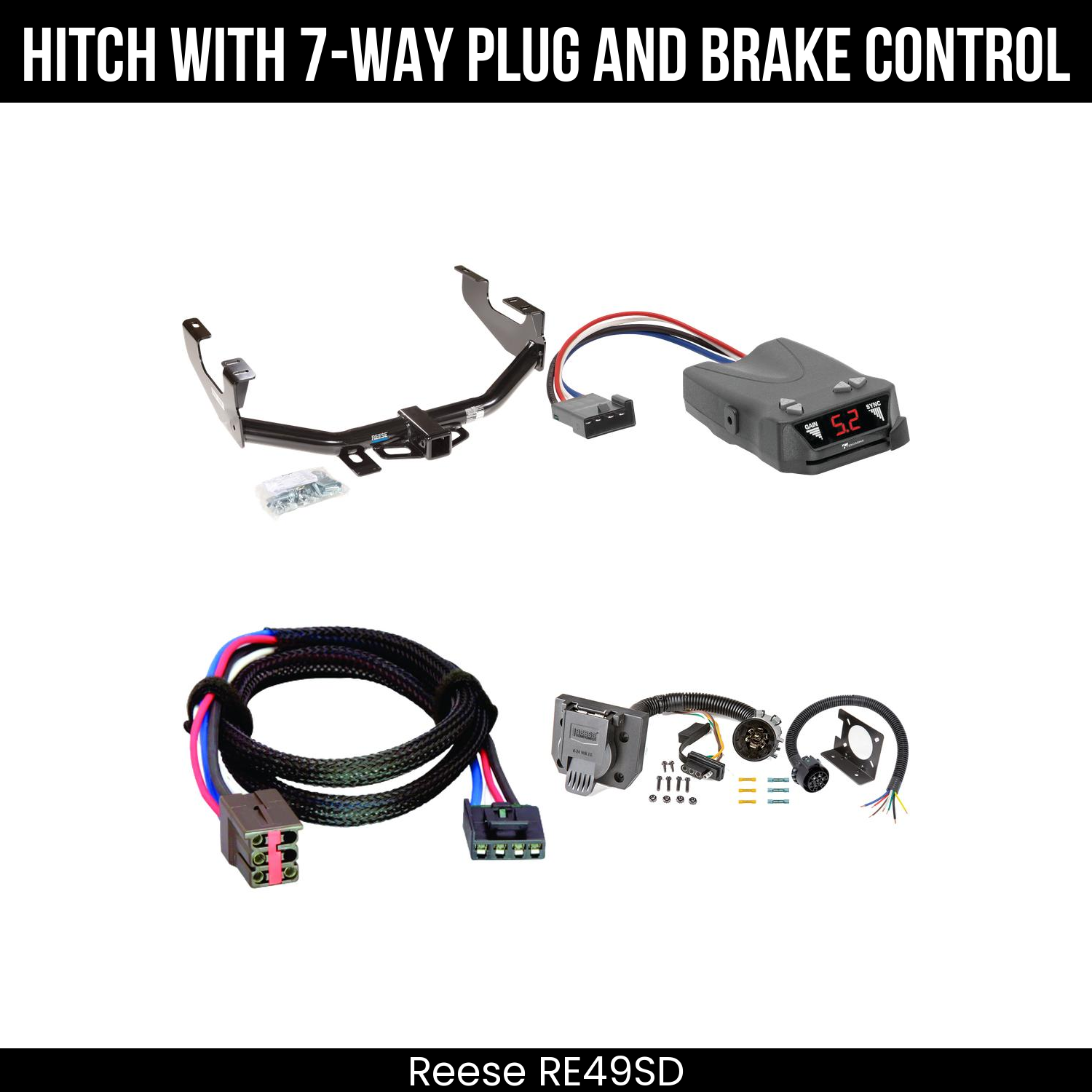 Trailer Hitch , 7-Way , Tekonsha Brakeman IV Brake Control