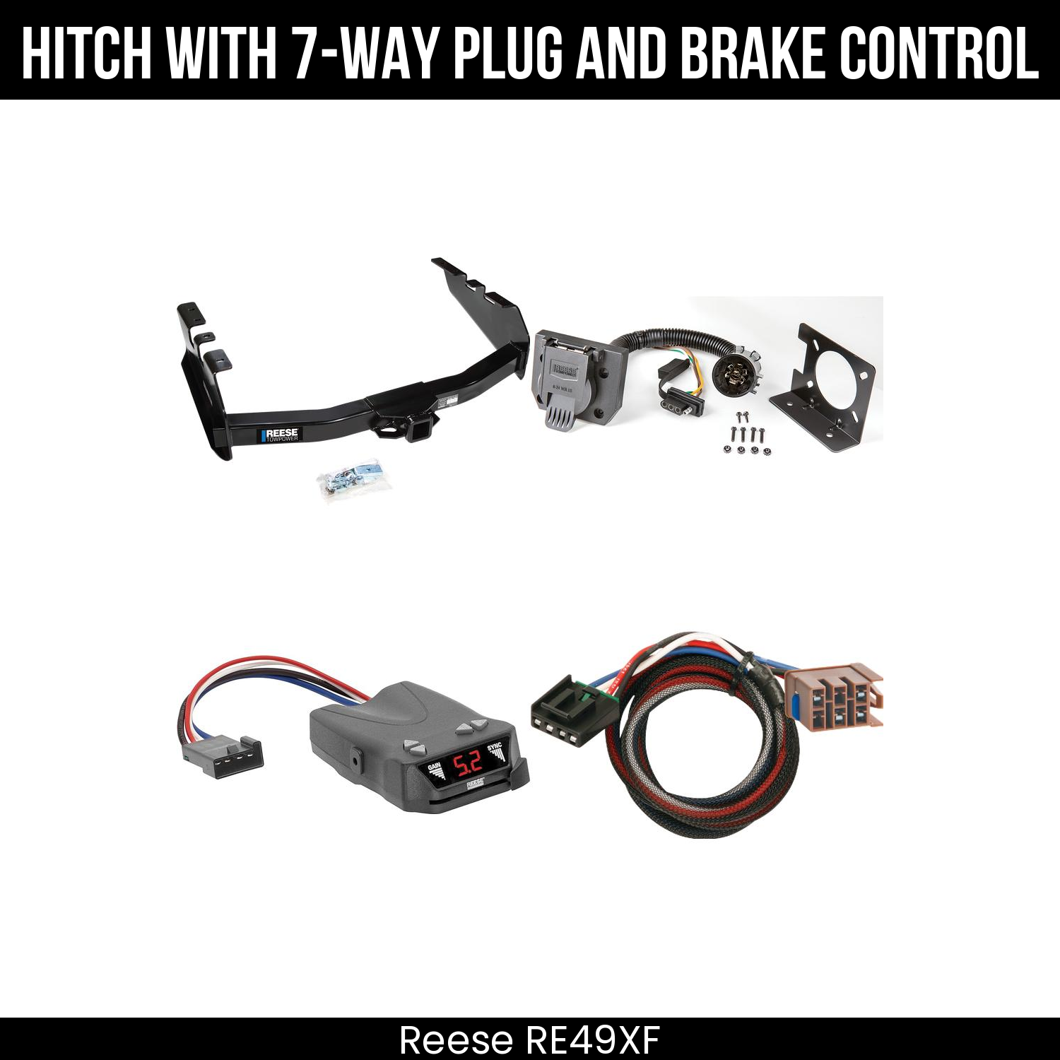 Trailer Hitch , 7-Way , Reese Brakeman IV Brake Control