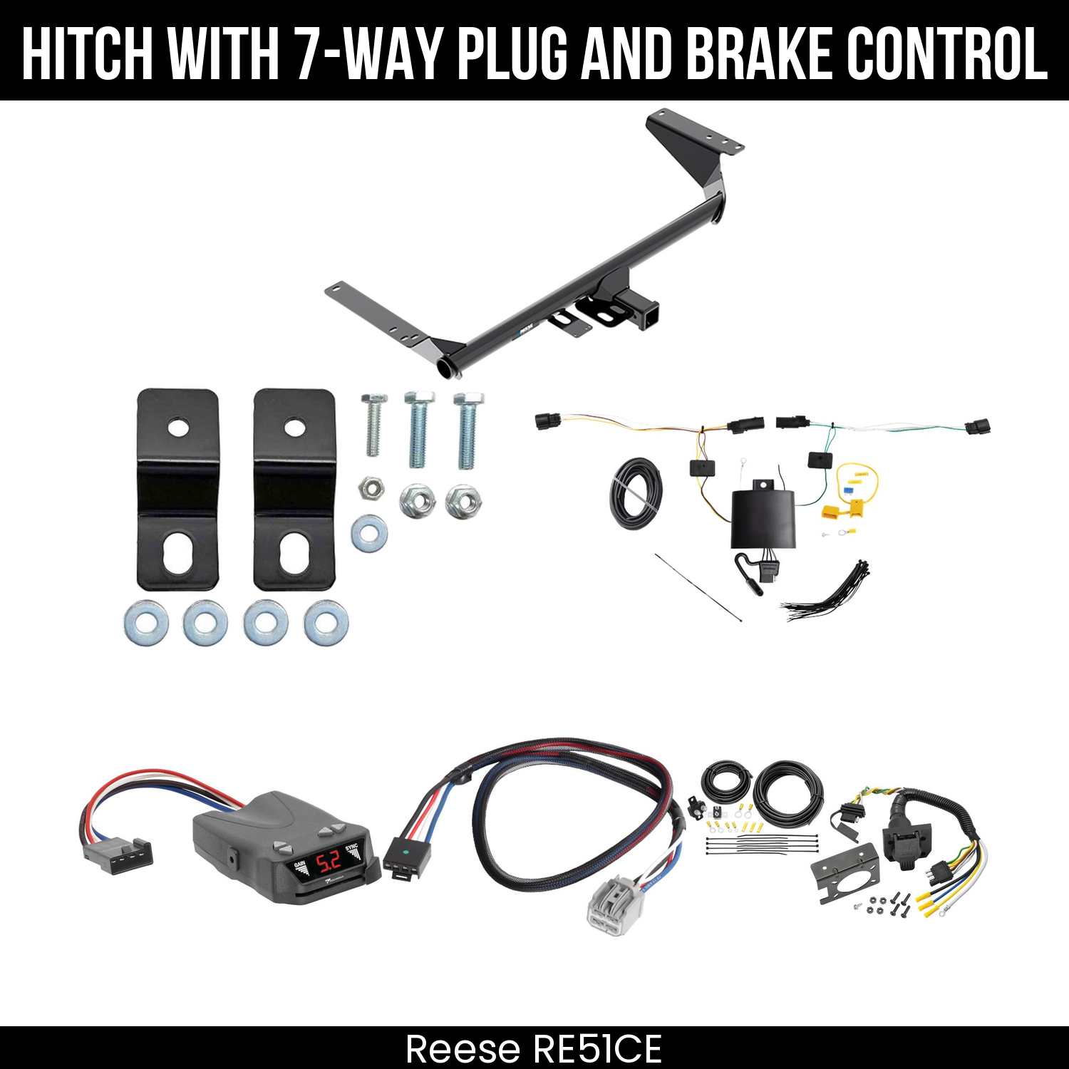 Trailer Hitch , 7-Way , Tekonsha Brakeman IV Brake Control