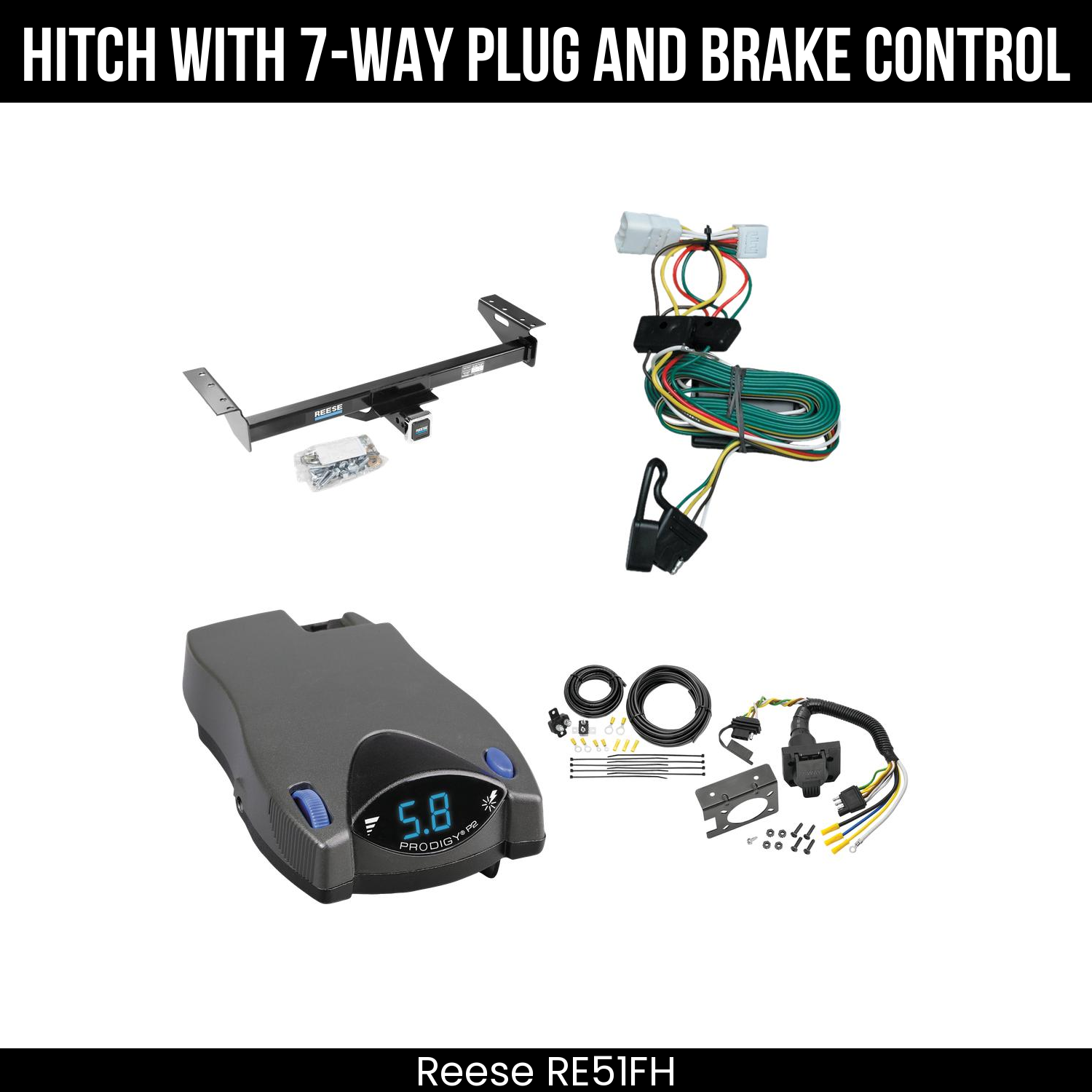 Trailer Hitch , 7-Way , Tekonsha Prodigy P2 Brake Control