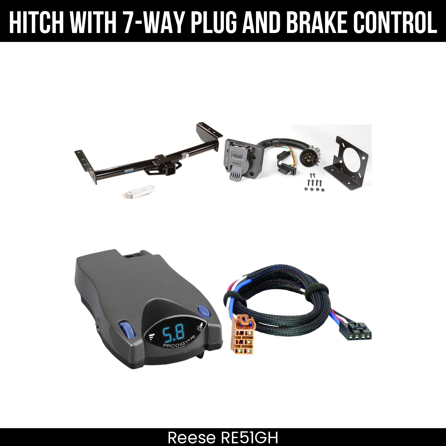Trailer Hitch , 7-Way , Tekonsha Prodigy P2 Brake Control