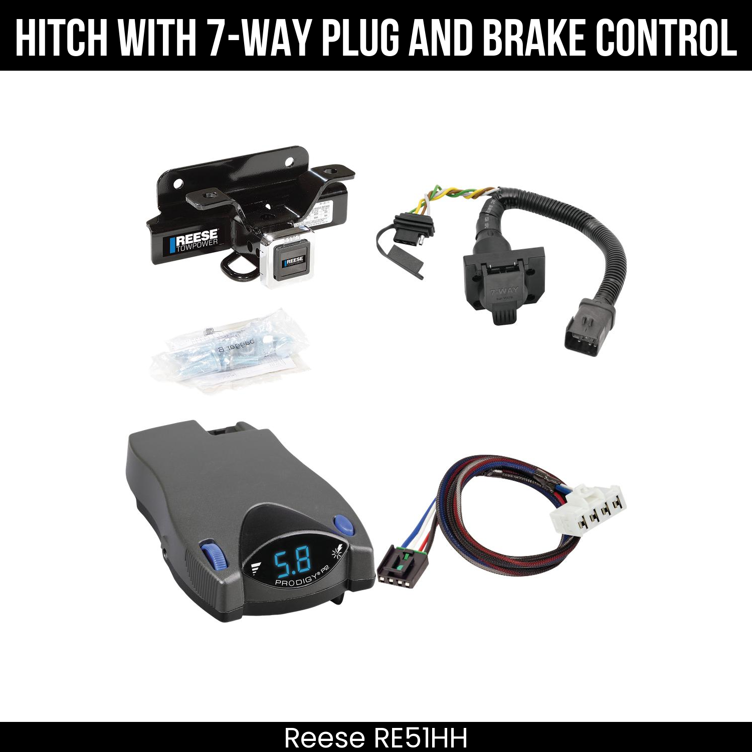 Trailer Hitch , 7-Way , Tekonsha Prodigy P2 Brake Control