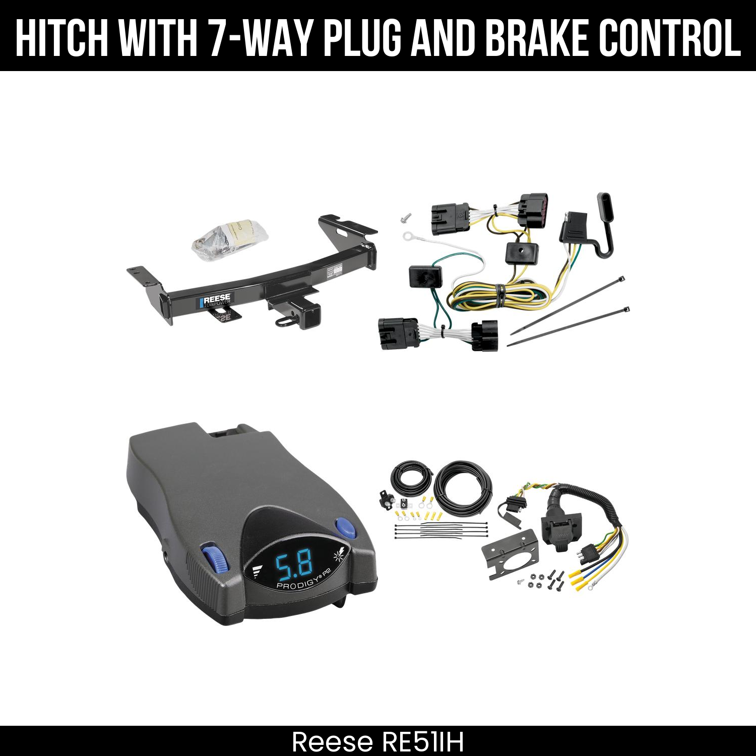 Trailer Hitch , 7-Way , Tekonsha Prodigy P2 Brake Control