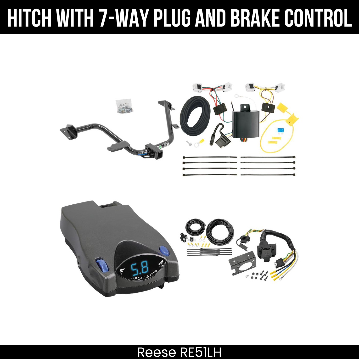 Trailer Hitch , 7-Way , Tekonsha Prodigy P2 Brake Control
