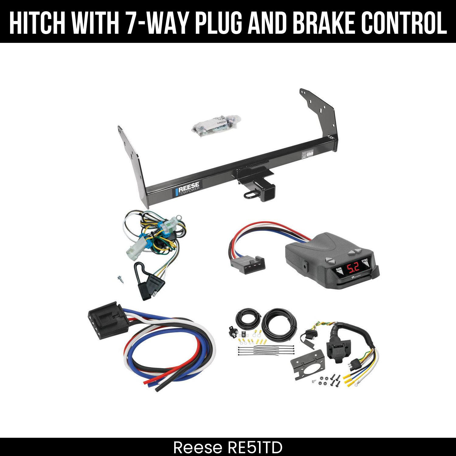 Trailer Hitch , 7-Way , Tekonsha Brakeman IV Brake Control