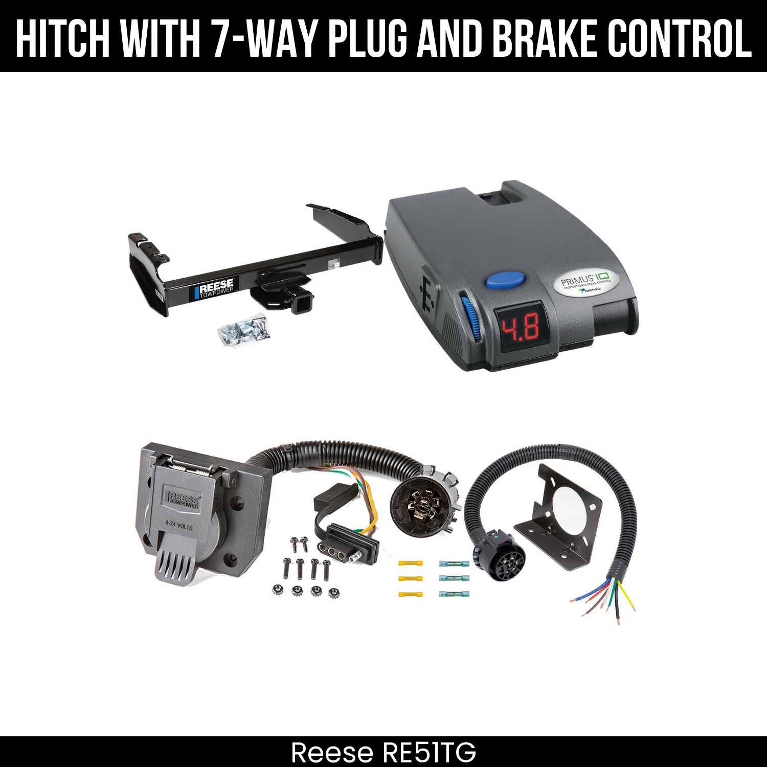 Trailer Hitch , 7-Way , Tekonsha Primus IQ Brake Control
