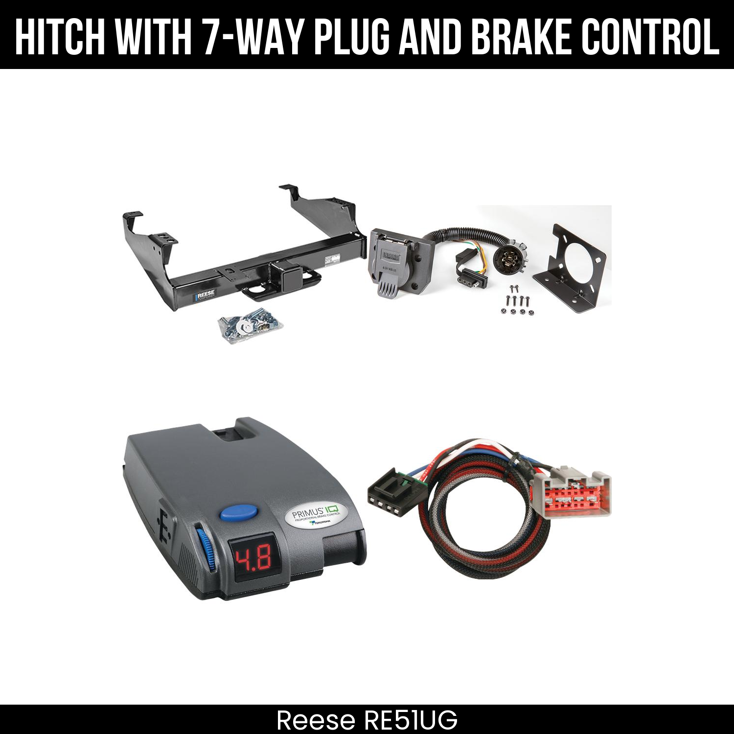 Trailer Hitch , 7-Way , Tekonsha Primus IQ Brake Control