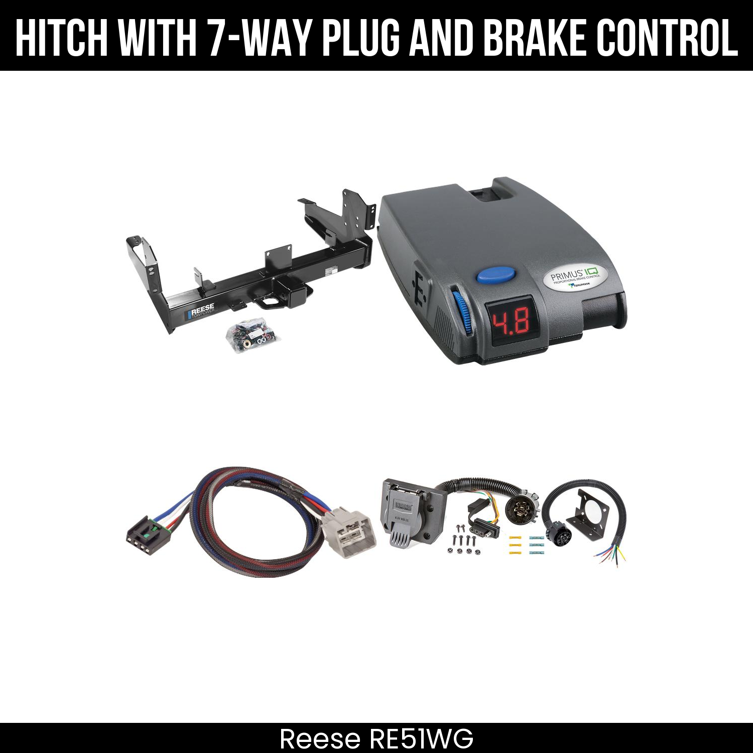 Trailer Hitch , 7-Way , Tekonsha Primus IQ Brake Control