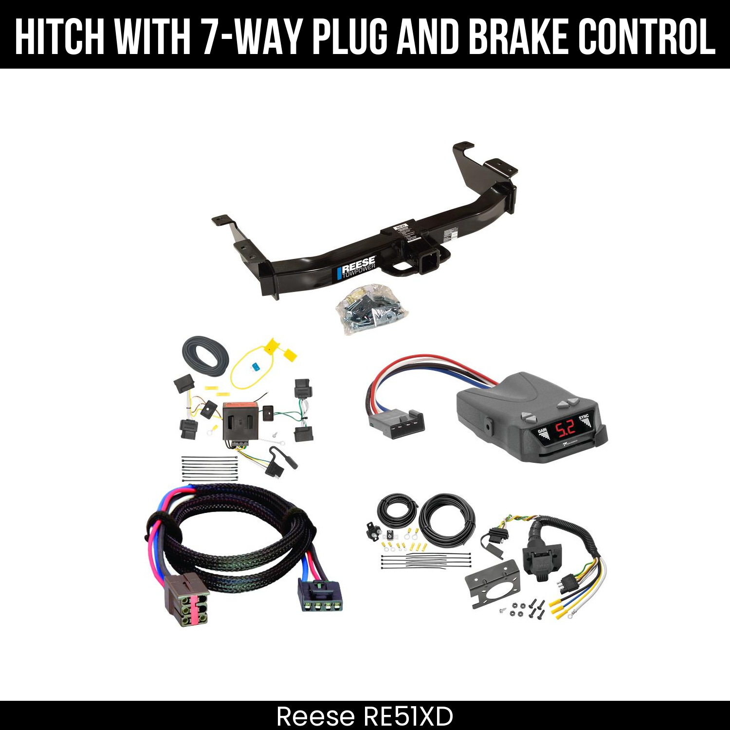 Trailer Hitch , 7-Way , Tekonsha Brakeman IV Brake Control