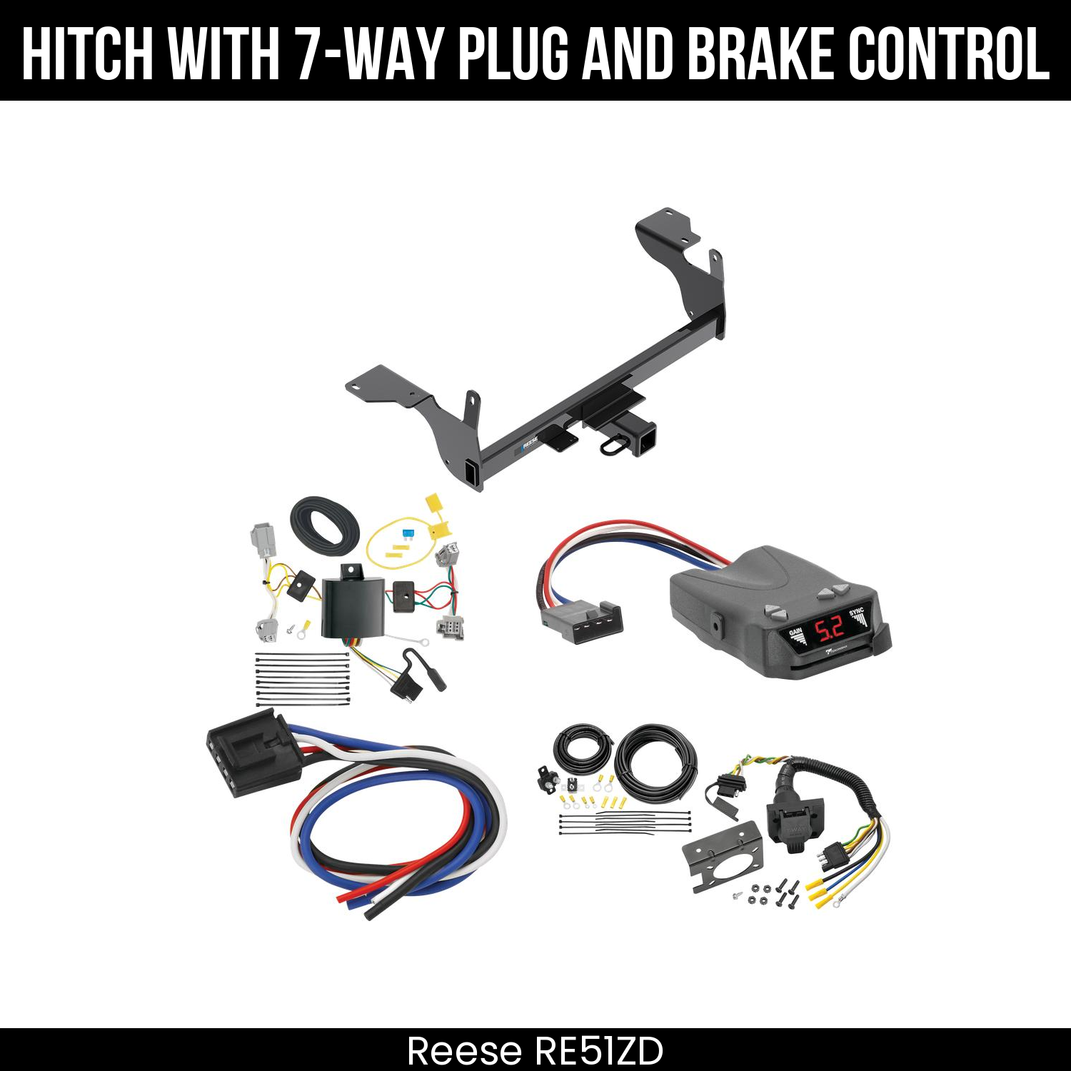 Trailer Hitch , 7-Way , Tekonsha Brakeman IV Brake Control