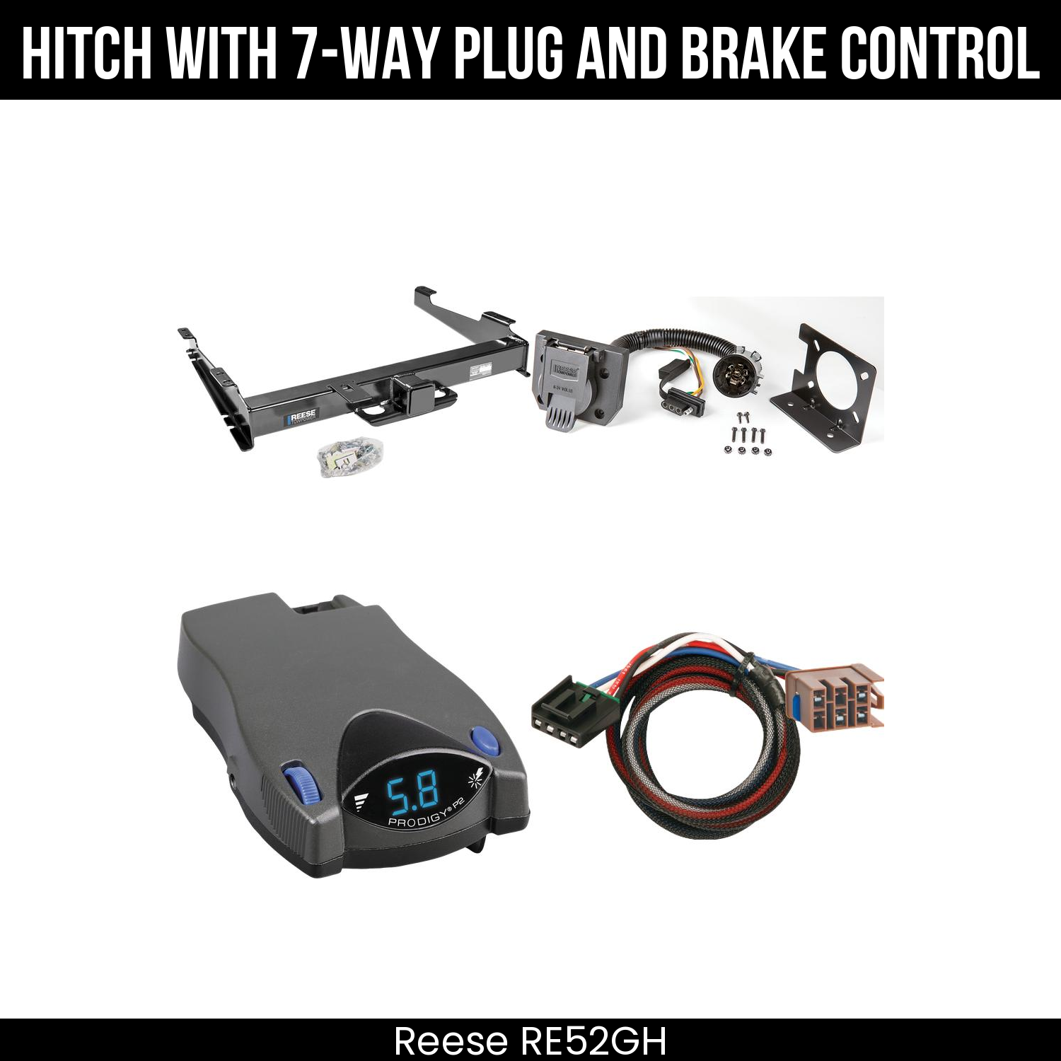 Trailer Hitch , 7-Way , Tekonsha Prodigy P2 Brake Control