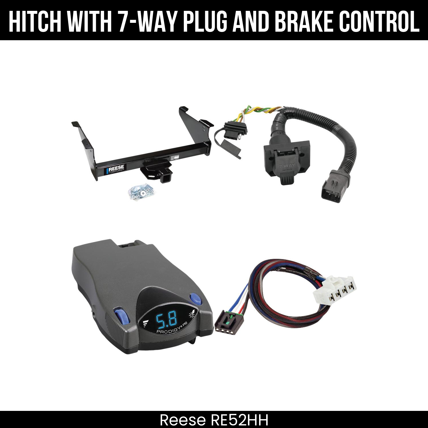 Trailer Hitch , 7-Way , Tekonsha Prodigy P2 Brake Control