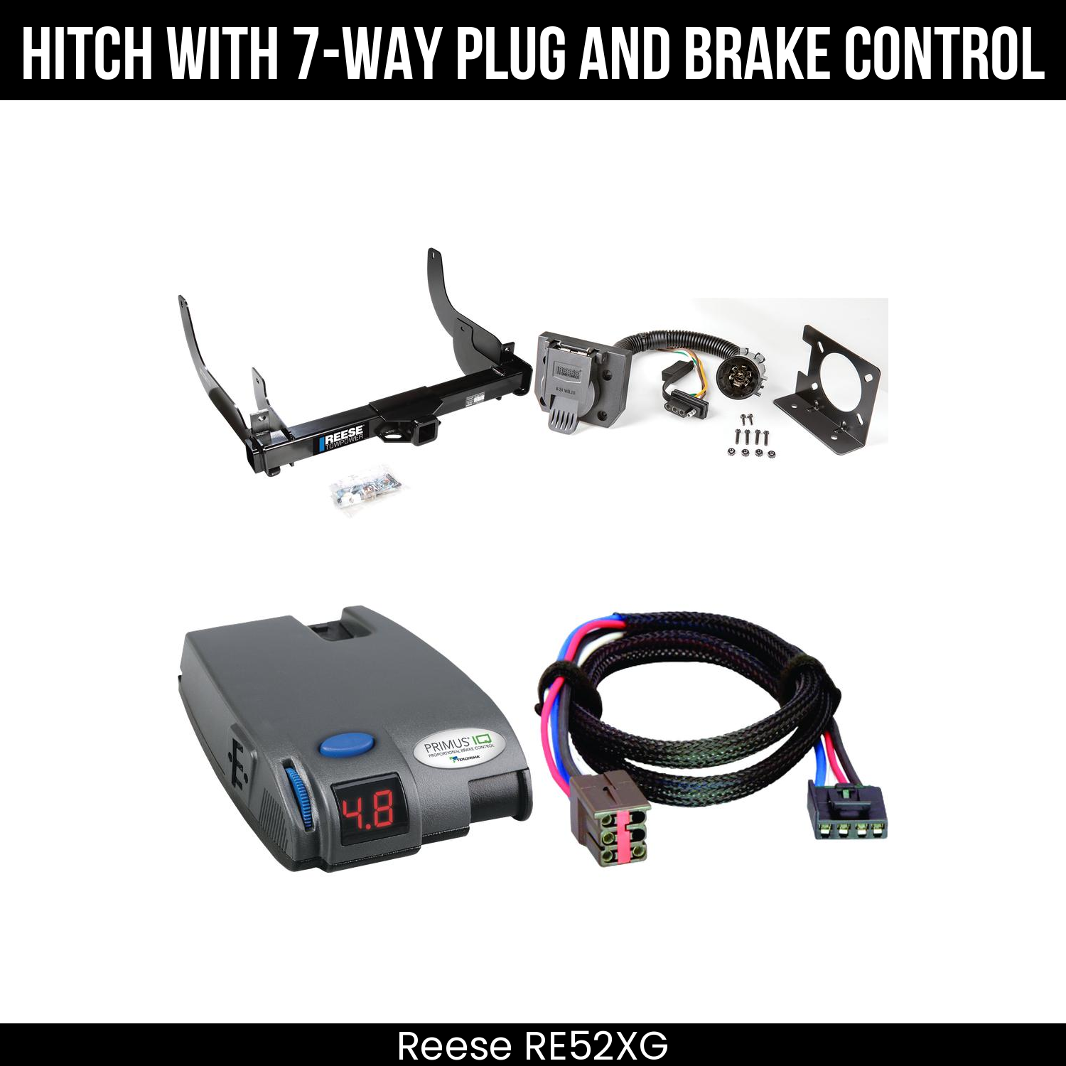 Trailer Hitch , 7-Way , Tekonsha Primus IQ Brake Control