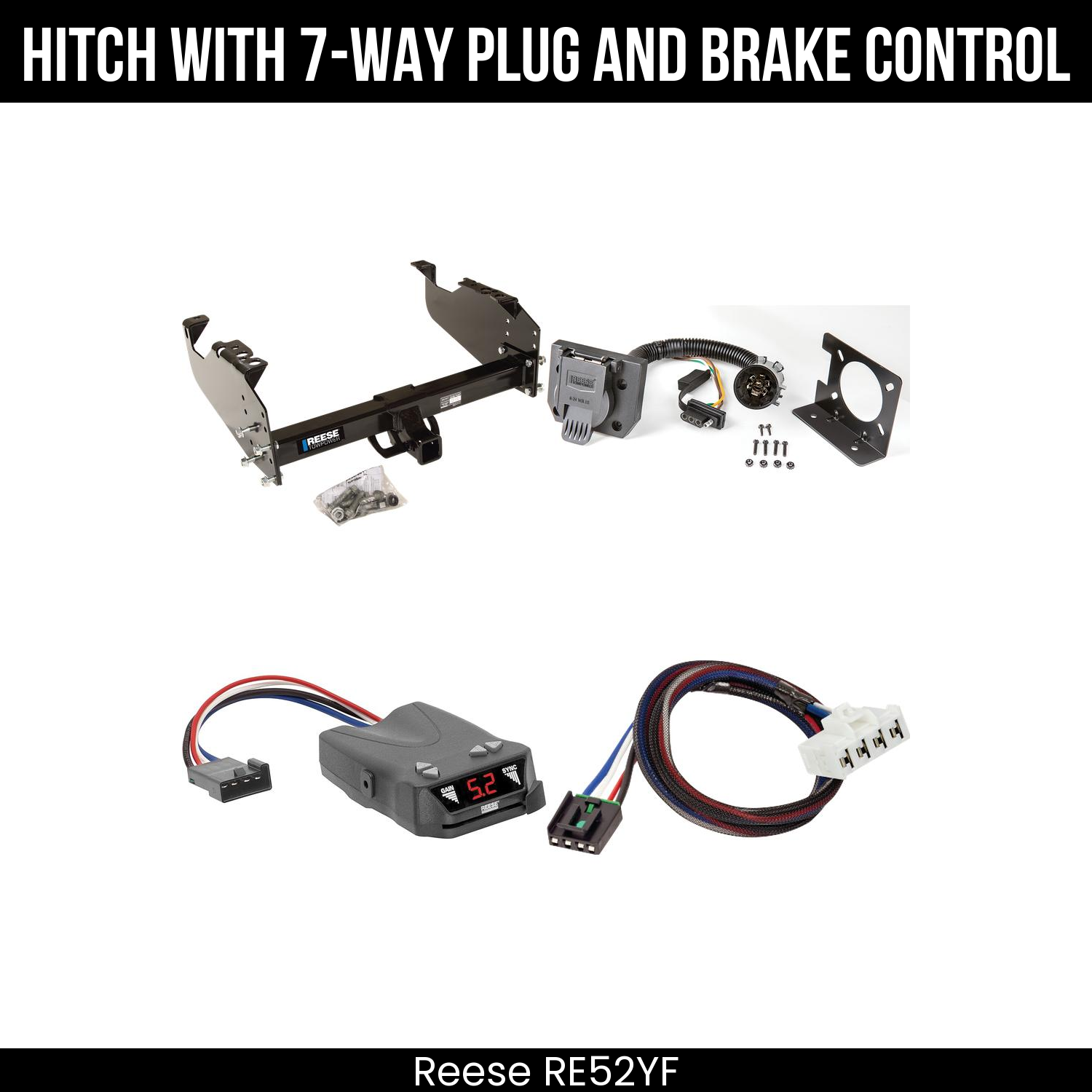 Trailer Hitch , 7-Way , Reese Brakeman IV Brake Control