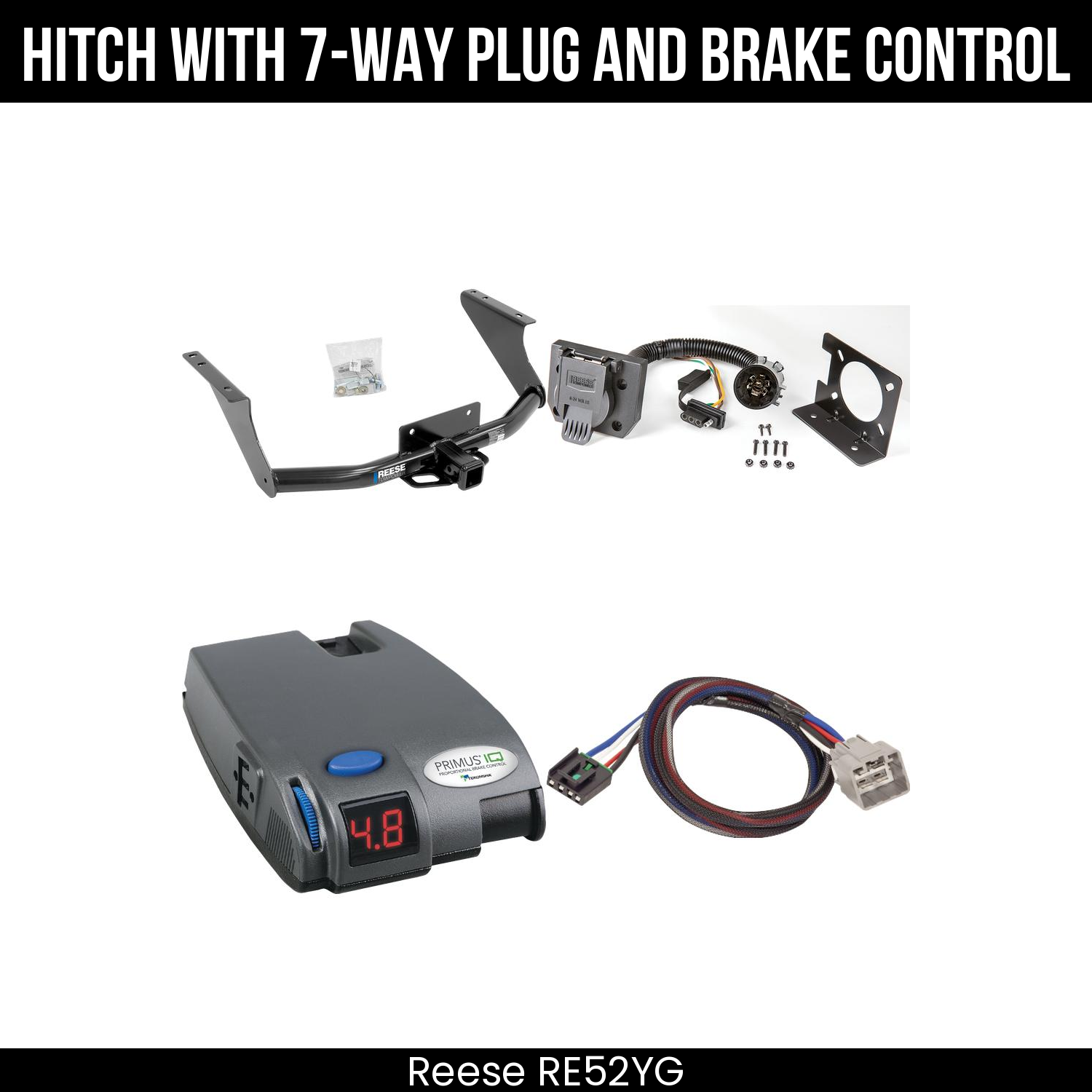 Trailer Hitch , 7-Way , Tekonsha Primus IQ Brake Control
