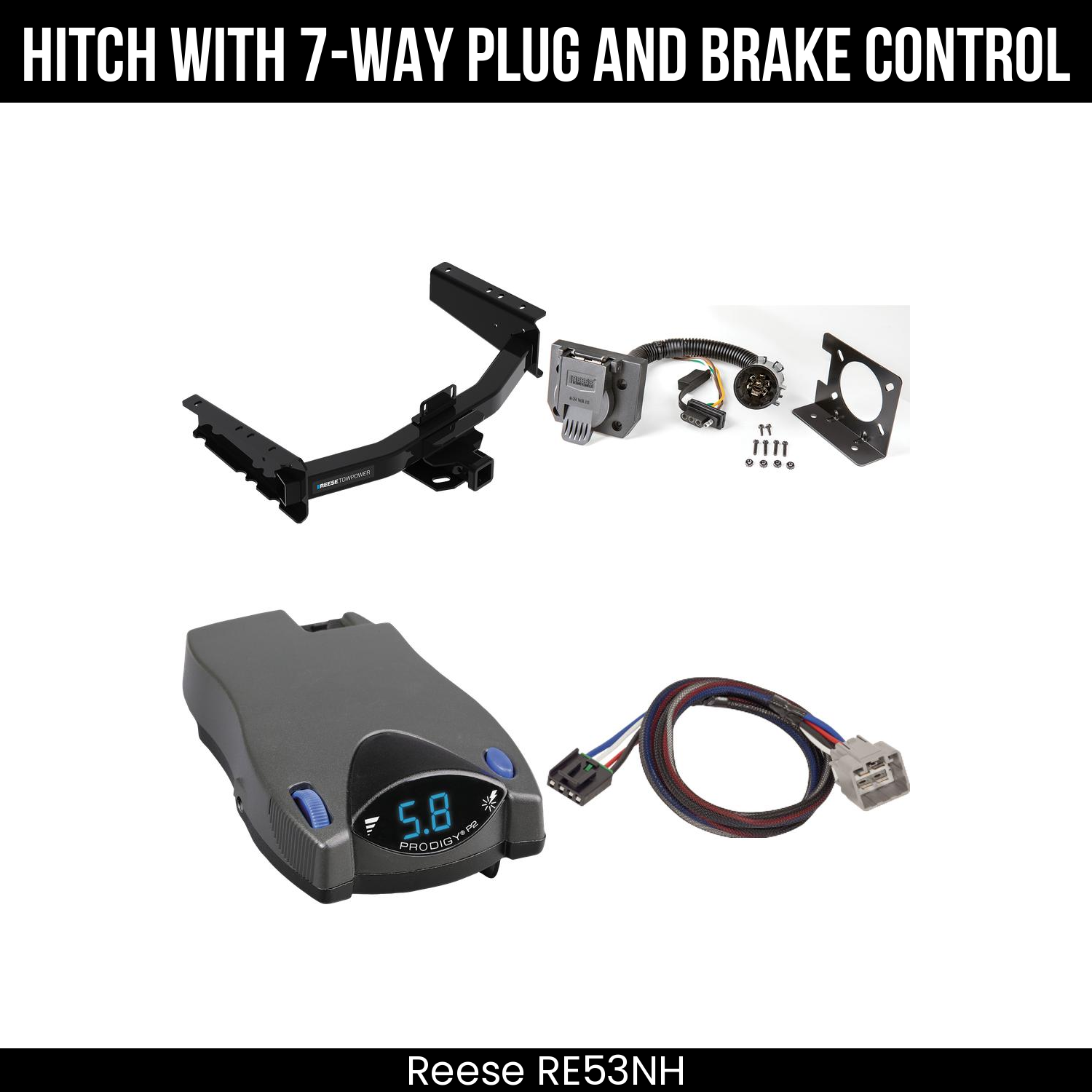 Trailer Hitch , 7-Way , Tekonsha Prodigy P2 Brake Control