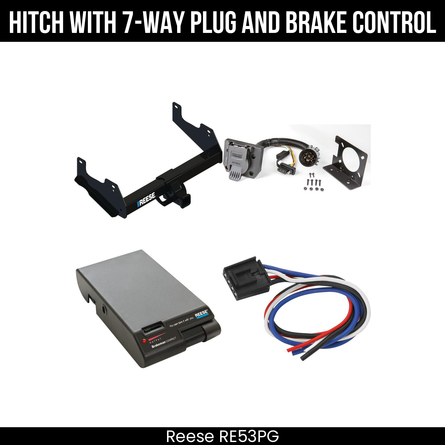 Trailer Hitch , 7-Way , Reese Brakeman Brake Control