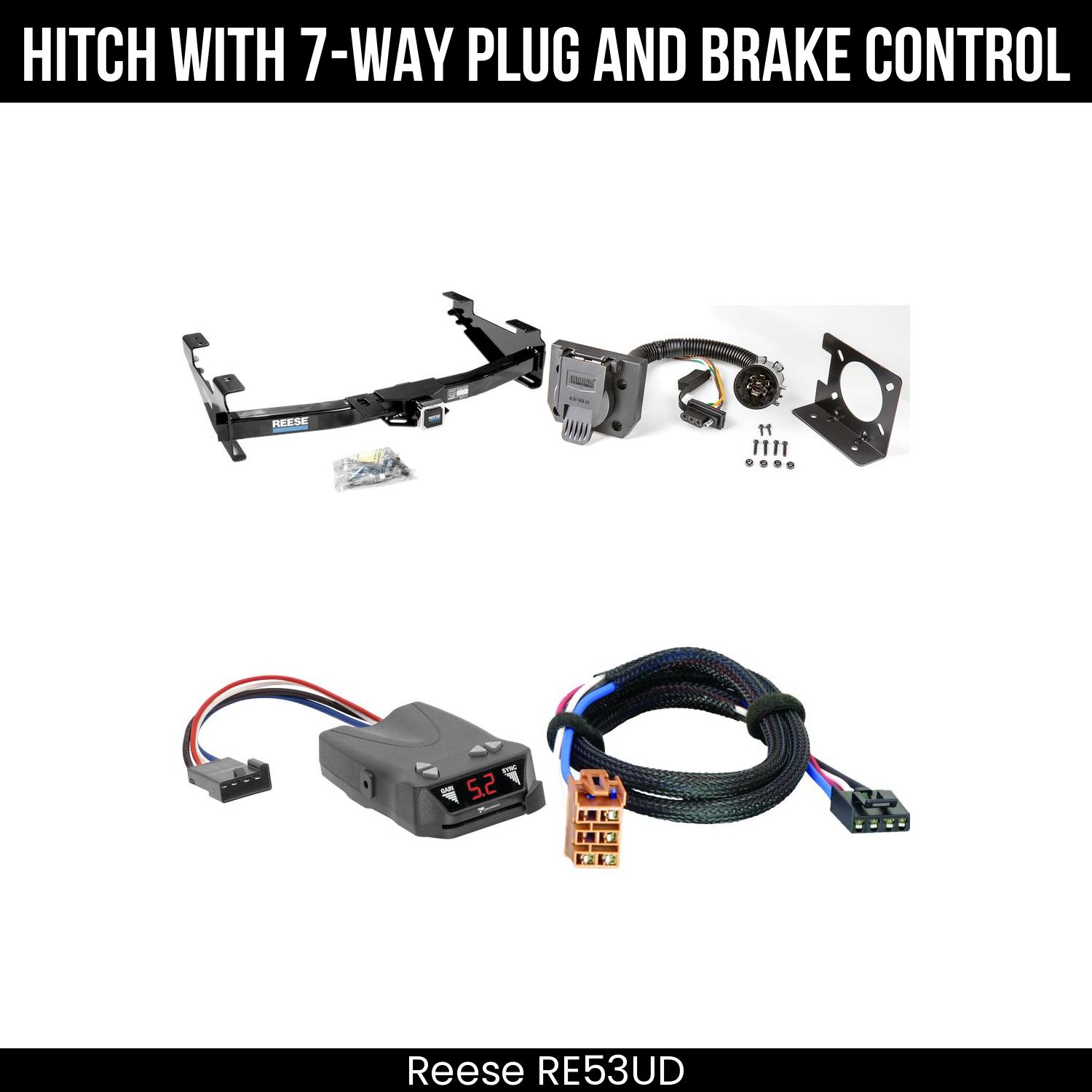 Trailer Hitch , 7-Way , Tekonsha Brakeman IV Brake Control