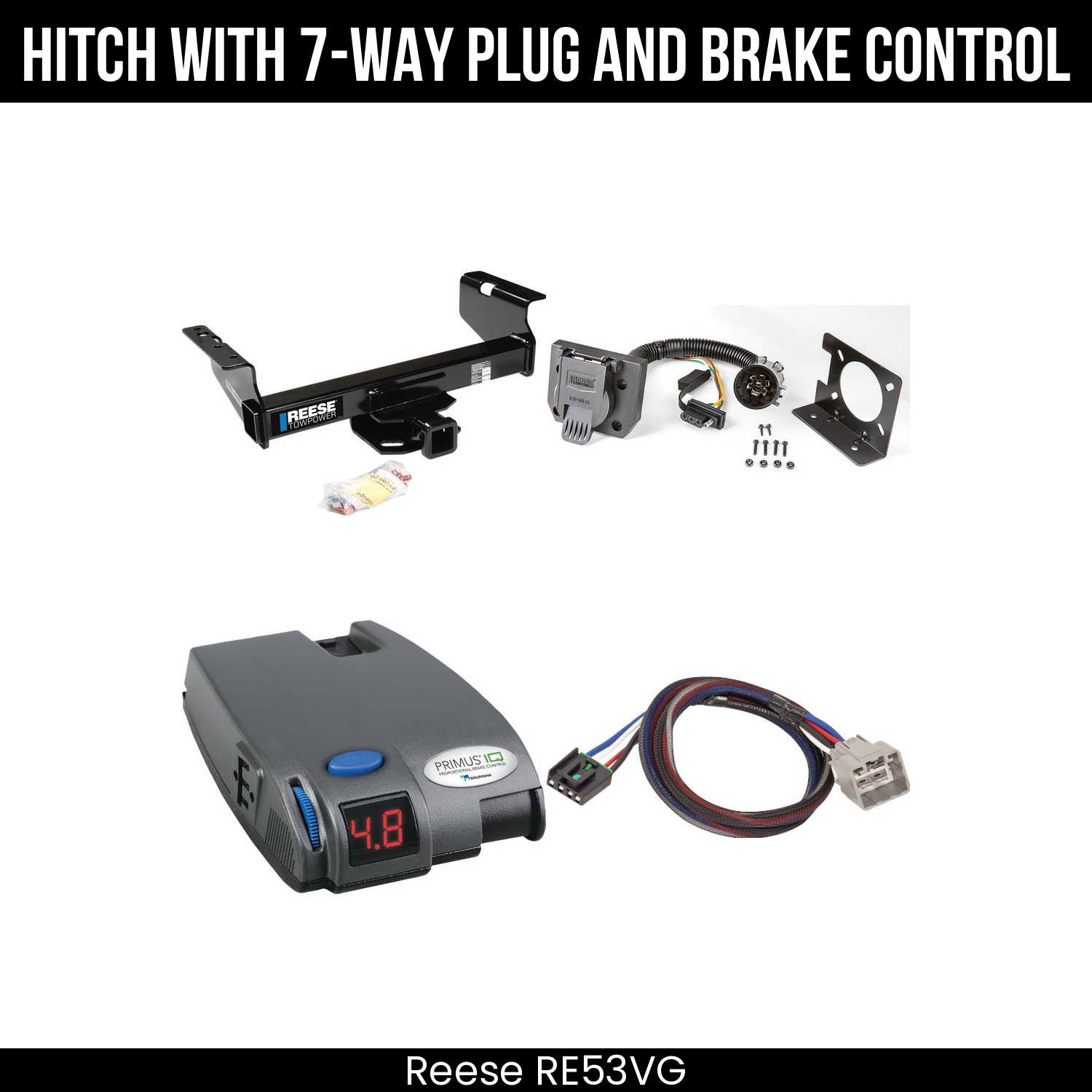 Trailer Hitch , 7-Way , Tekonsha Primus IQ Brake Control