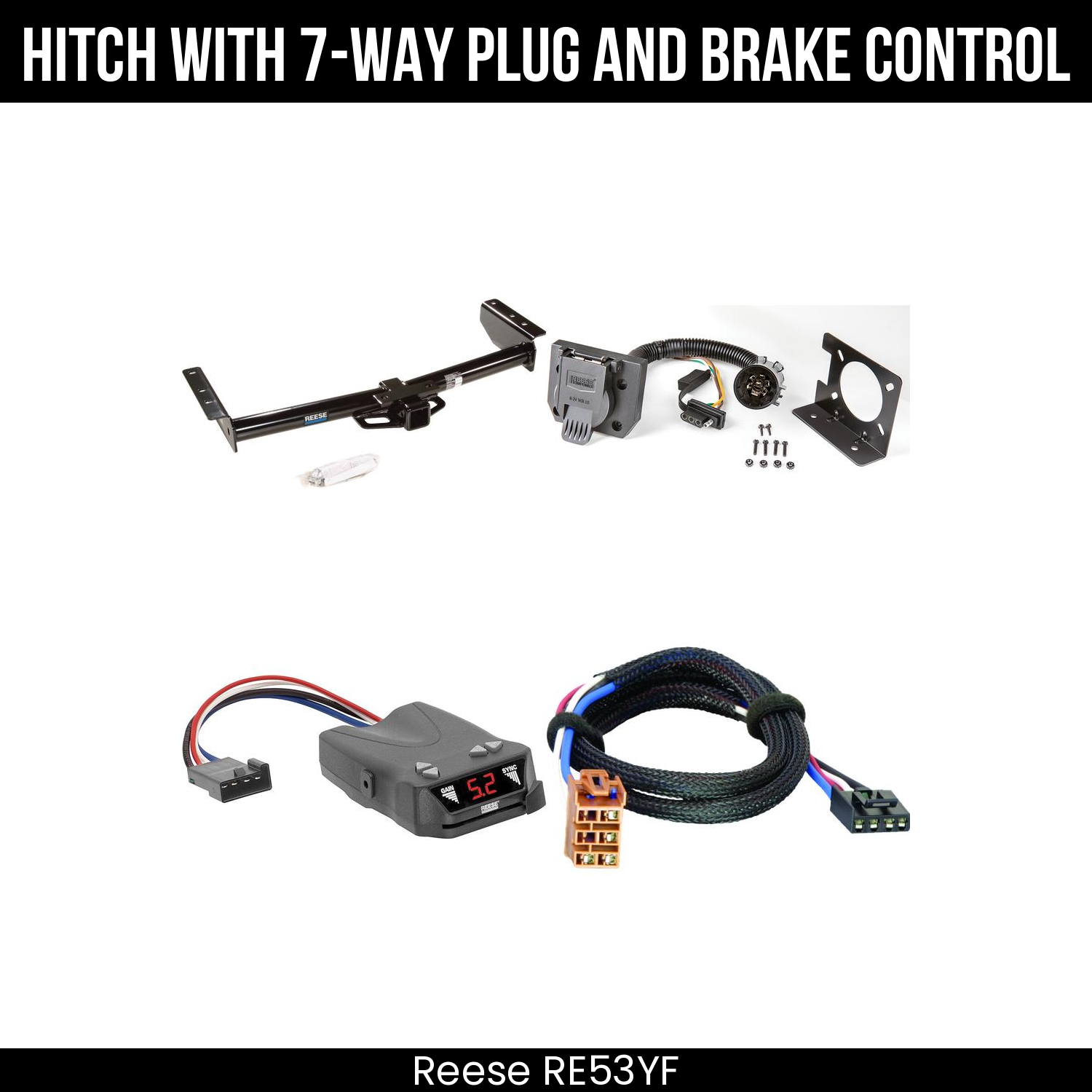 Trailer Hitch , 7-Way , Reese Brakeman IV Brake Control