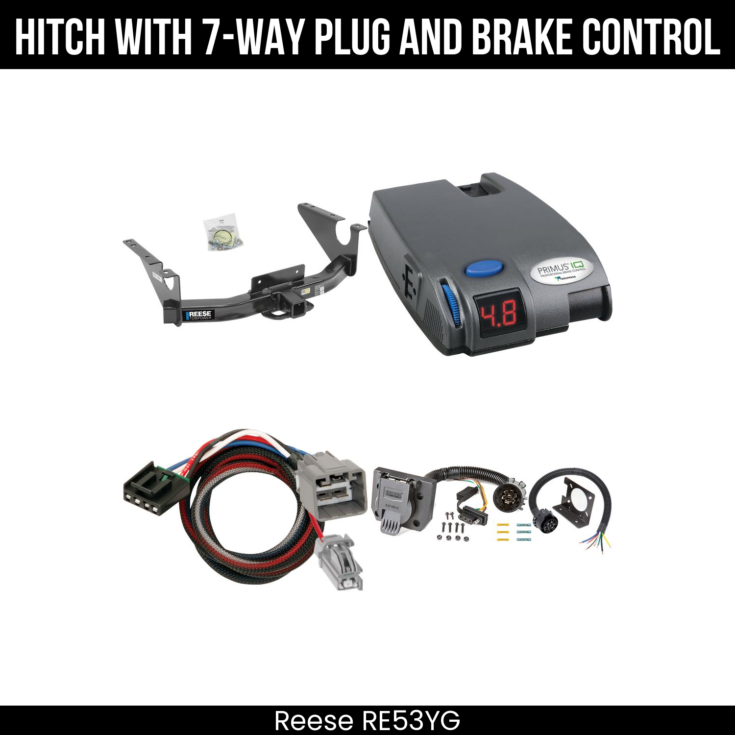 Trailer Hitch , 7-Way , Tekonsha Primus IQ Brake Control