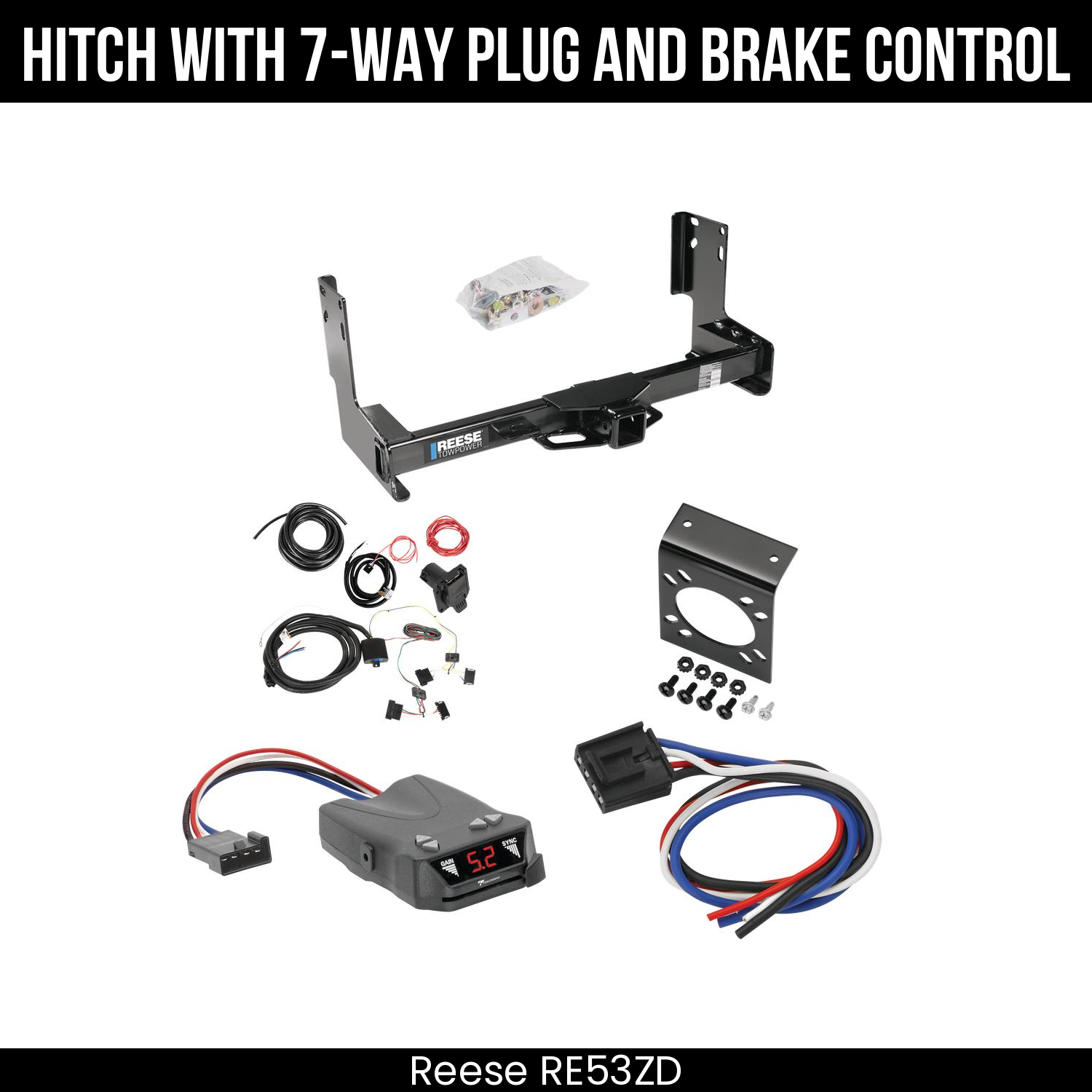 Trailer Hitch , 7-Way , Tekonsha Brakeman IV Brake Control