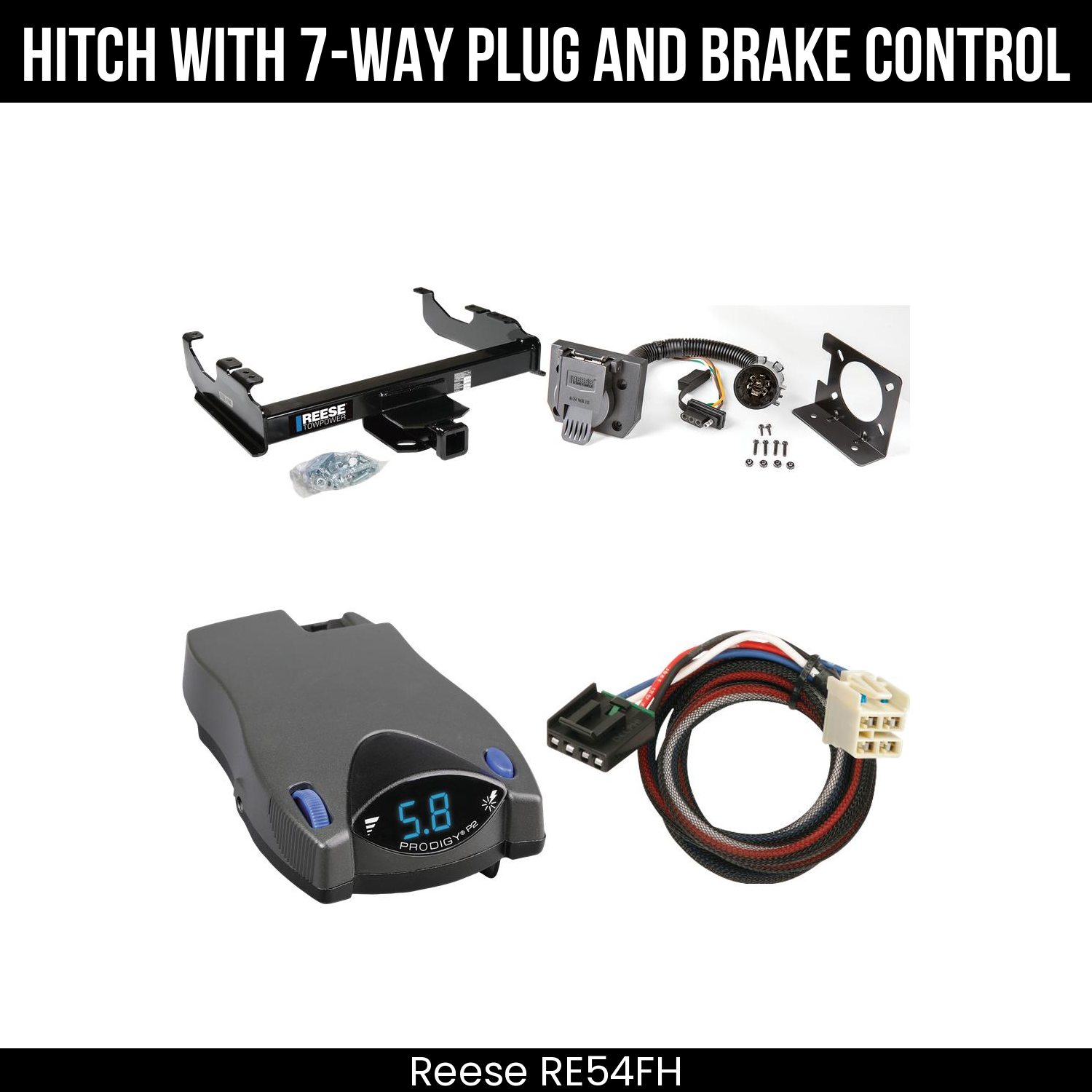 Trailer Hitch , 7-Way , Tekonsha Prodigy P2 Brake Control