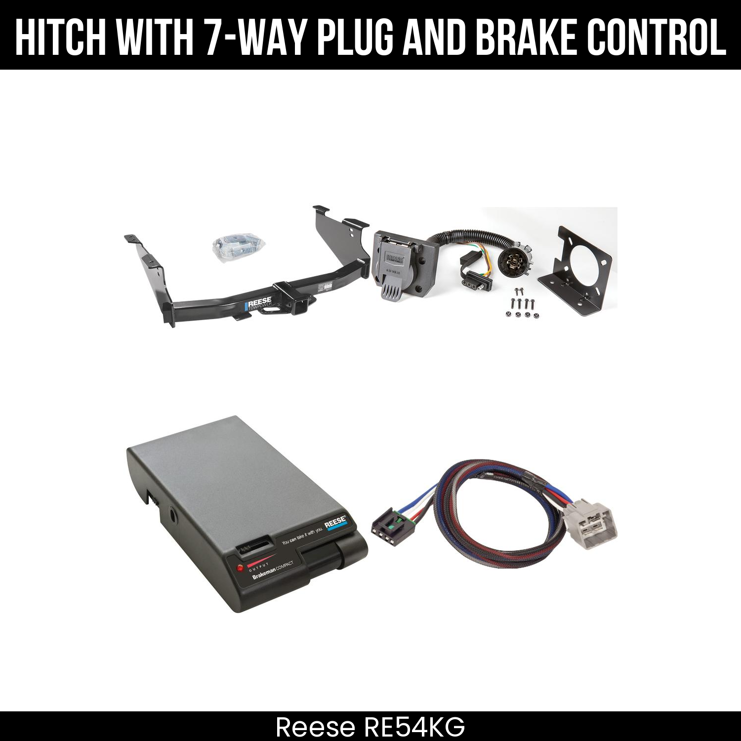 Trailer Hitch , 7-Way , Reese Brakeman Brake Control