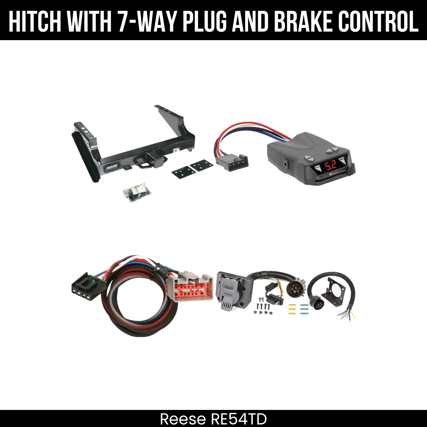 Trailer Hitch , 7-Way , Tekonsha Brakeman IV Brake Control