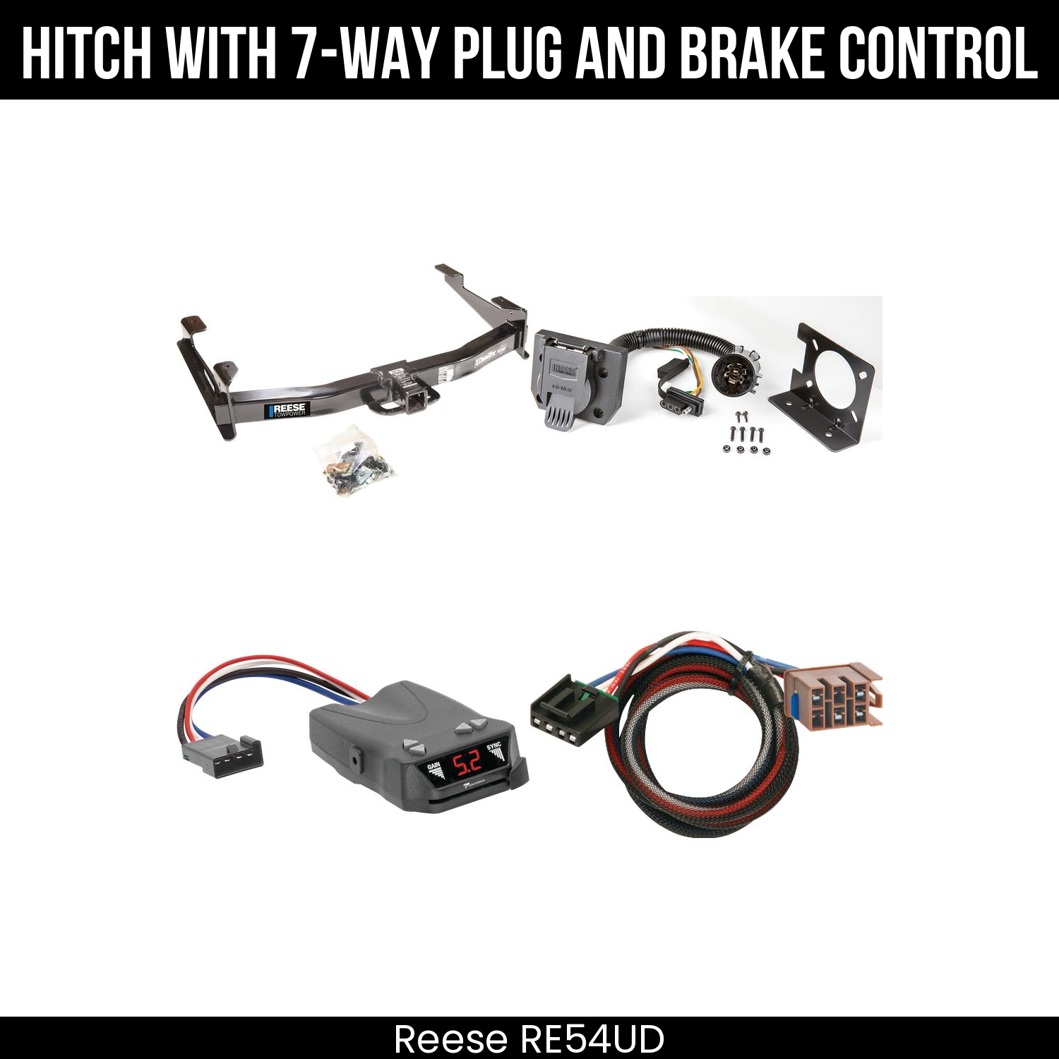 Trailer Hitch , 7-Way , Tekonsha Brakeman IV Brake Control