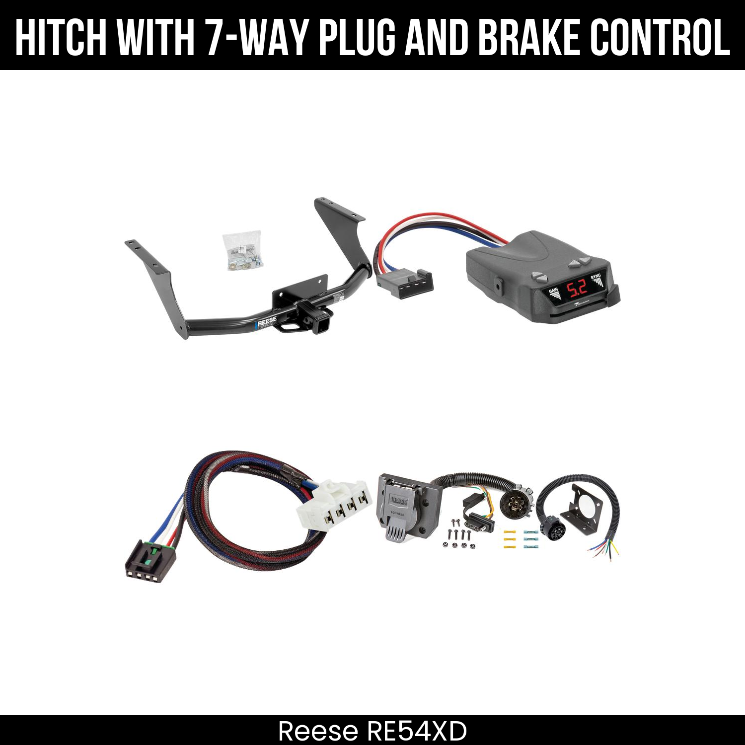 Trailer Hitch , 7-Way , Tekonsha Brakeman IV Brake Control