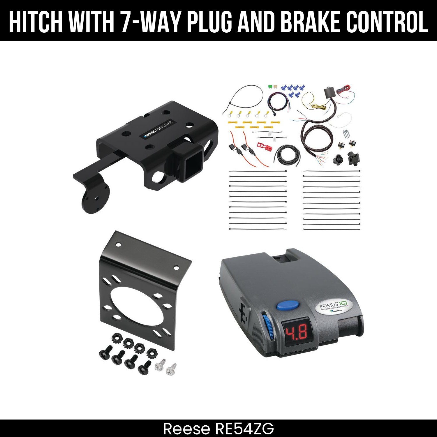 Trailer Hitch , 7-Way , Tekonsha Primus IQ Brake Control