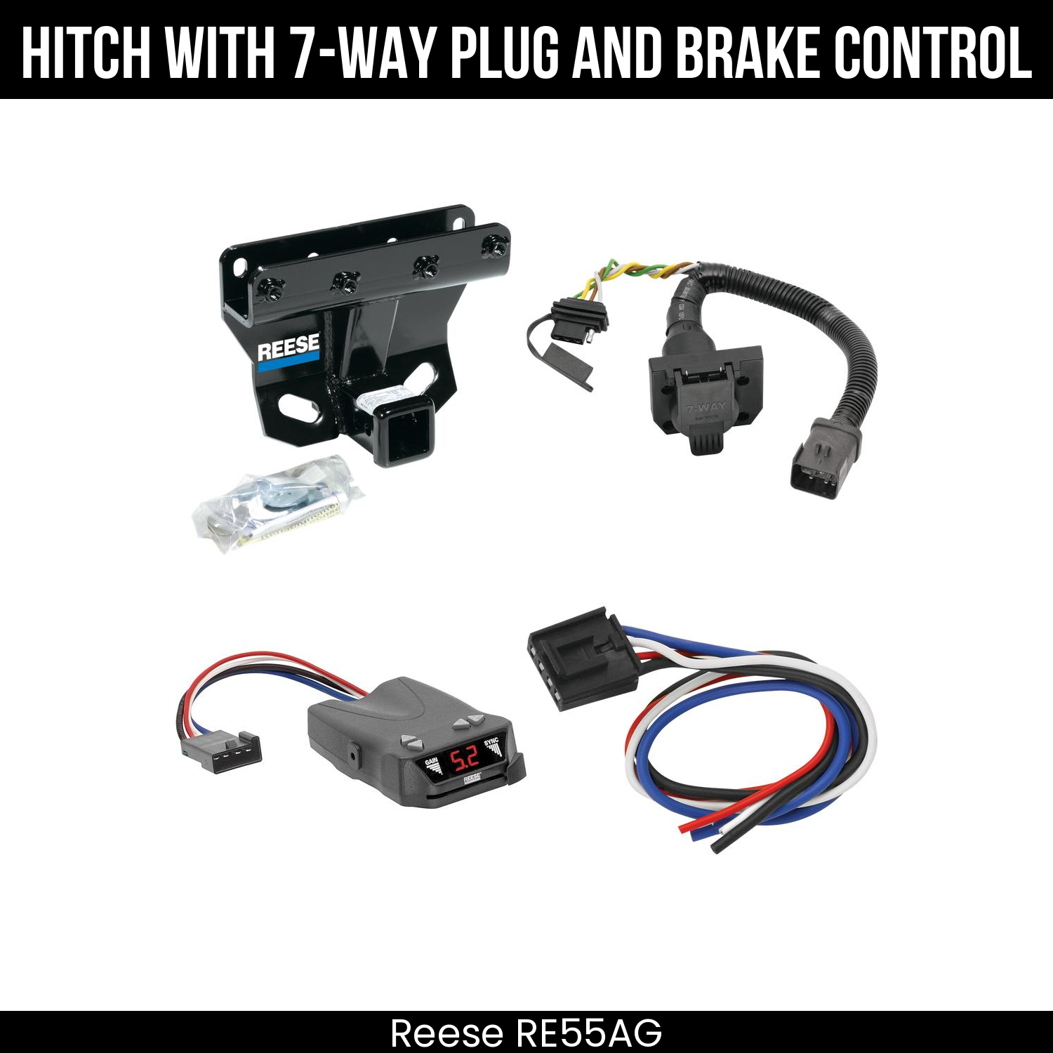 Trailer Hitch , 7-Way , Reese Brakeman IV Brake Control
