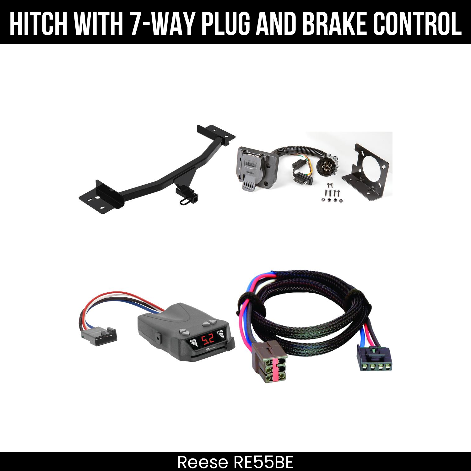 Trailer Hitch , 7-Way , Tekonsha Brakeman IV Brake Control